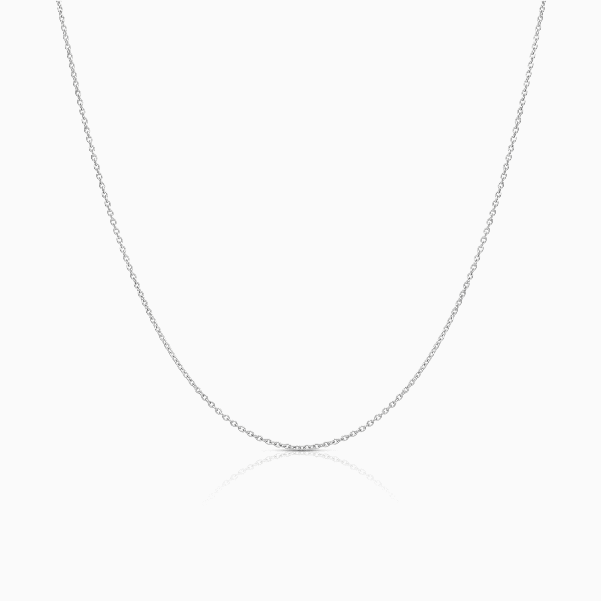 Cable chain 43cm 18K white gold