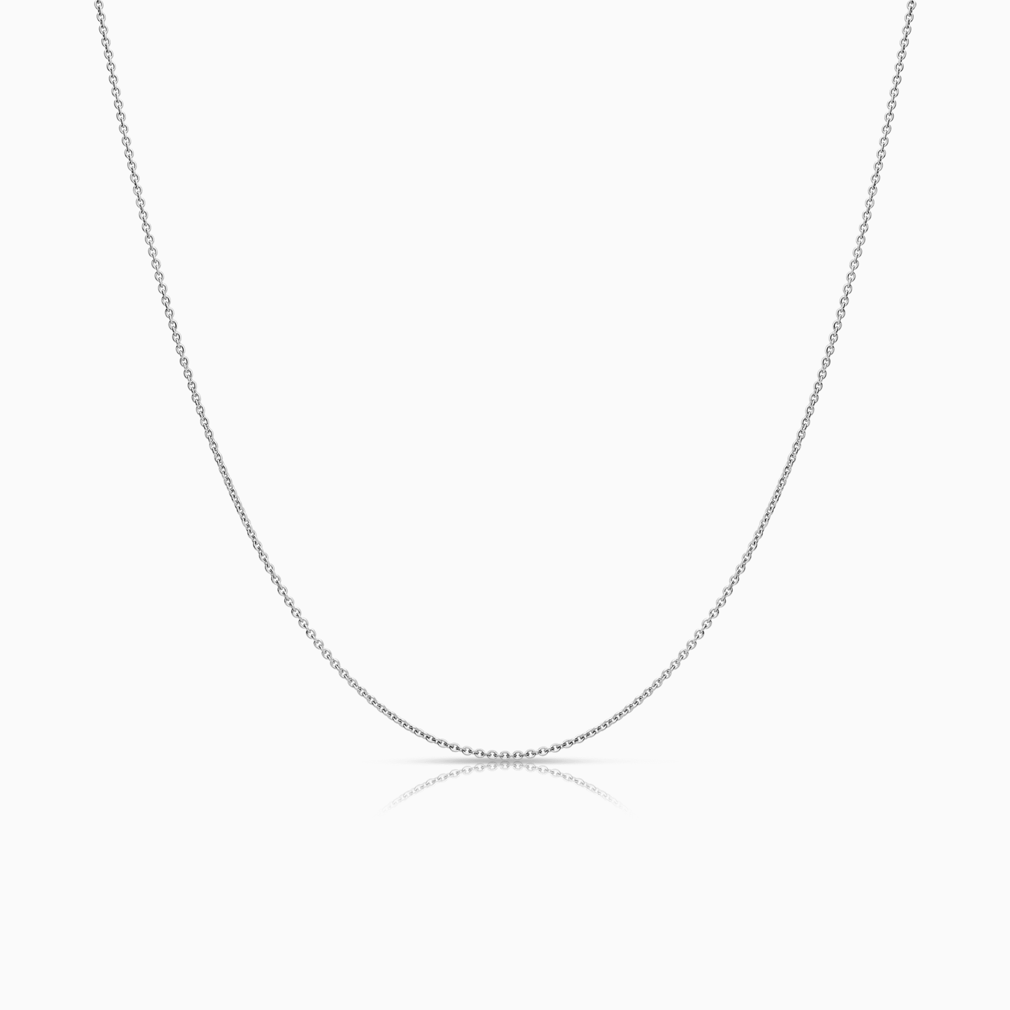 Cable chain 45cm 18K white gold