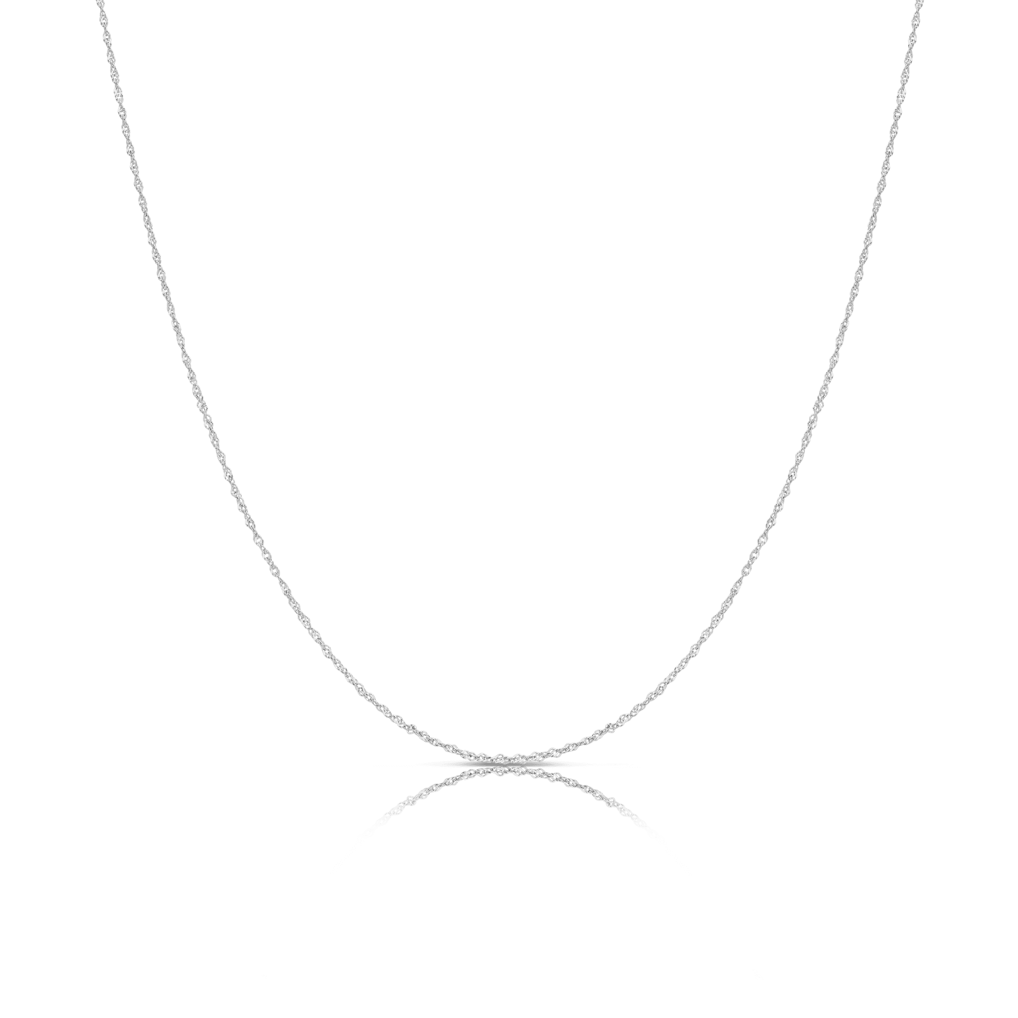 Singaporelänk 42,5cm 18K vitguld