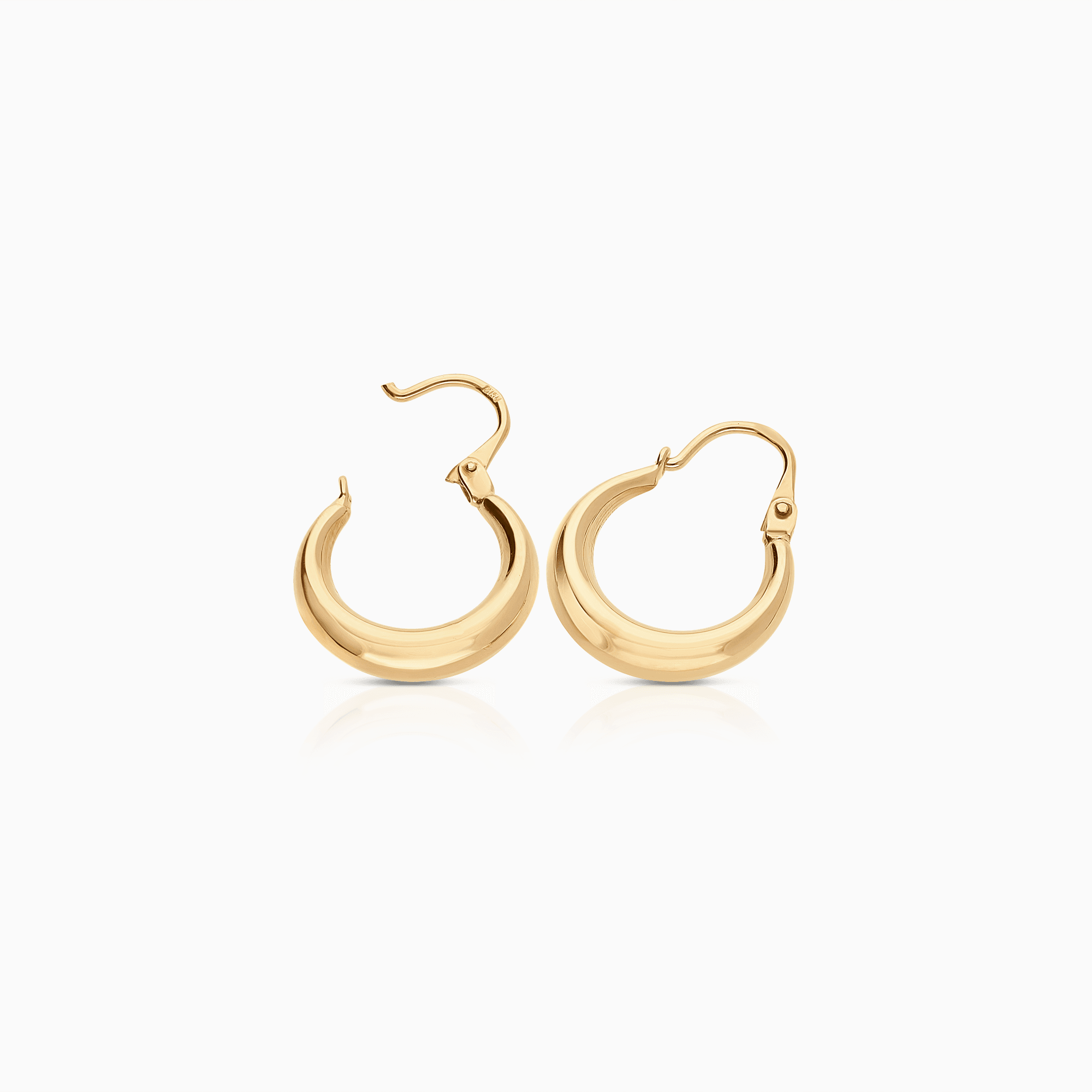 Gold hoop earrings 1.52g 18K gold
