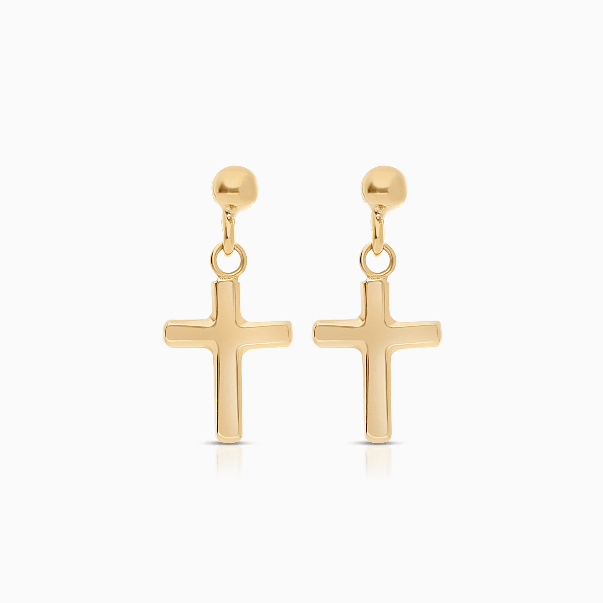 Gold earrings cross 2.04g 18K gold
