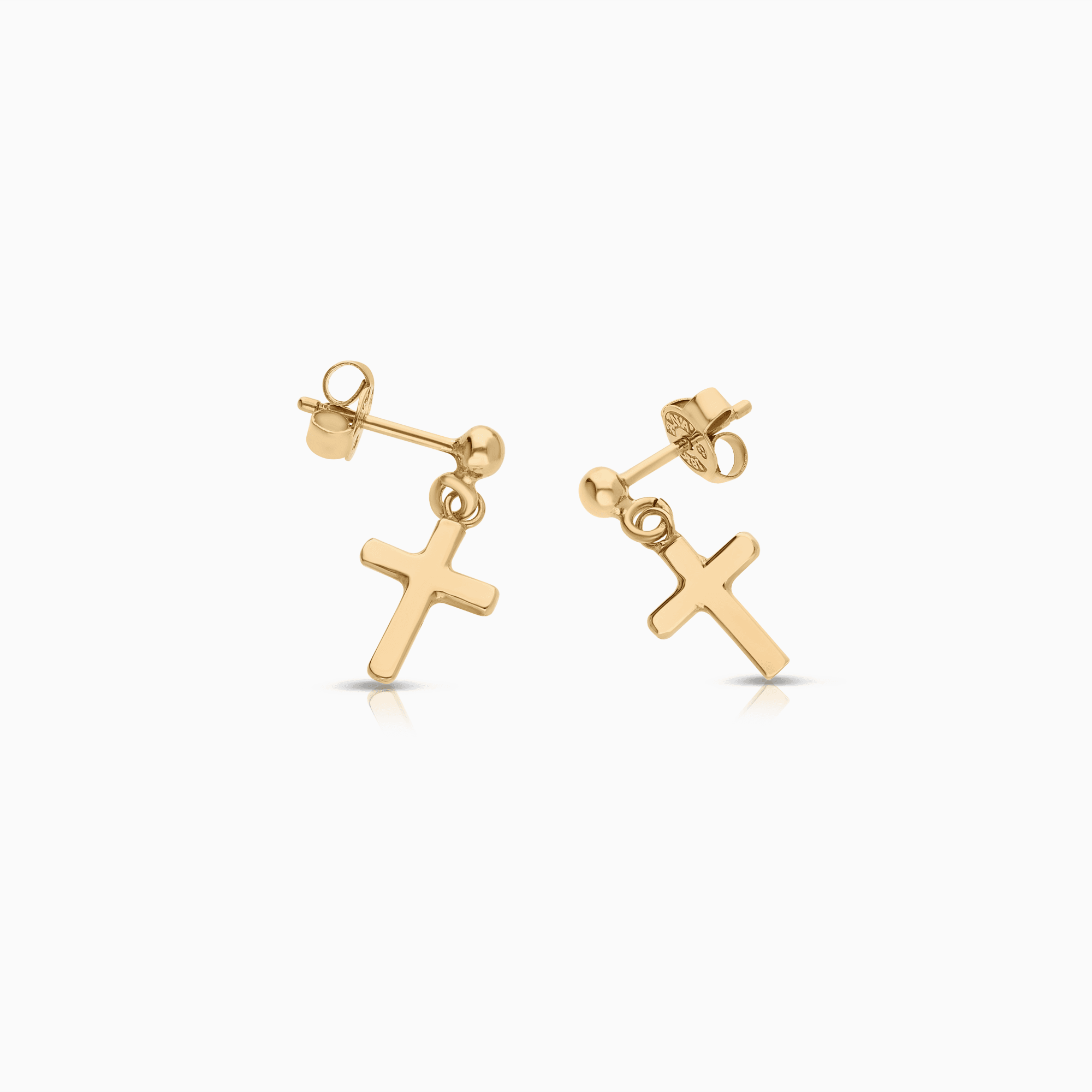 Gold earrings cross 2.04g 18K gold