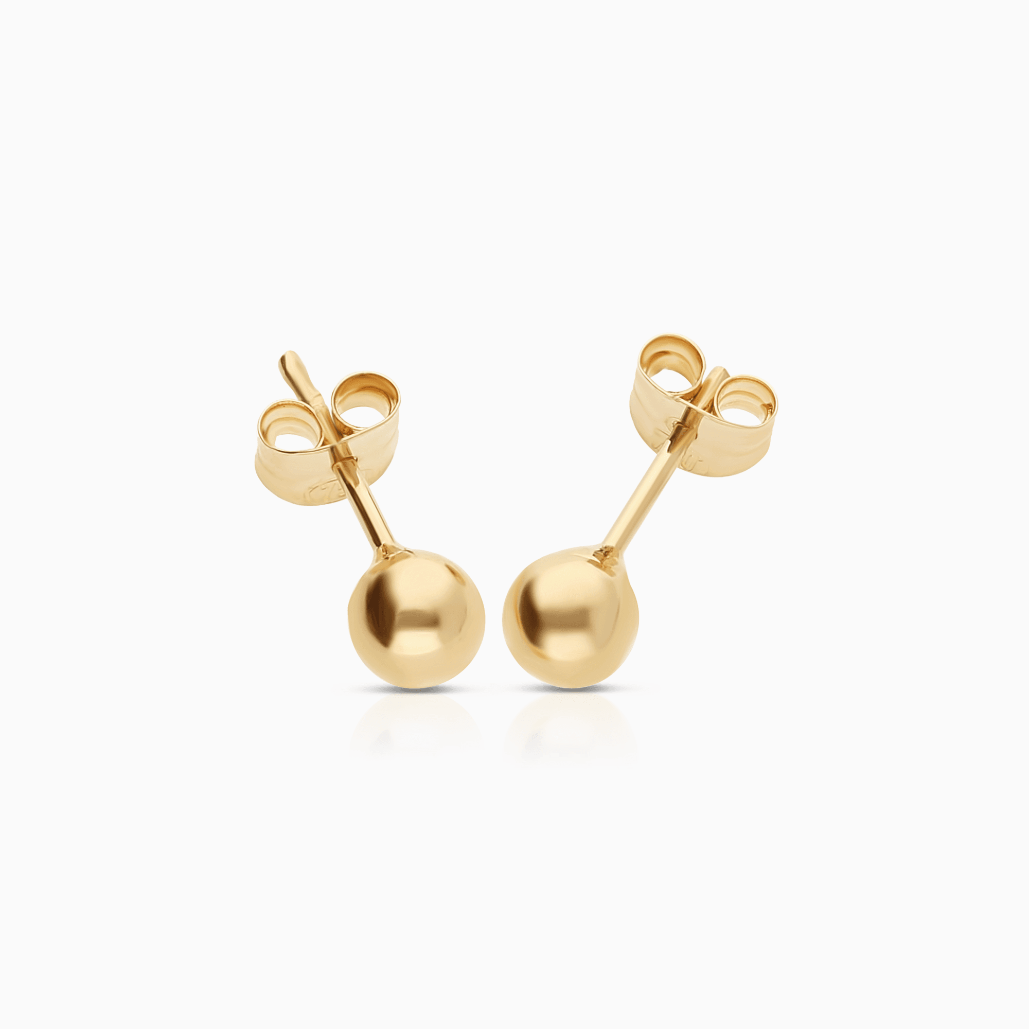 Gold earrings balls 0.45g 18K gold