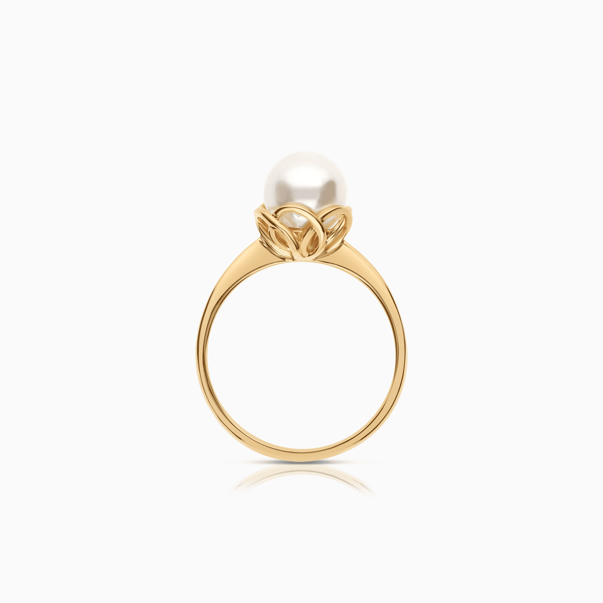 Guldring med pärla 3,52g 18K guld