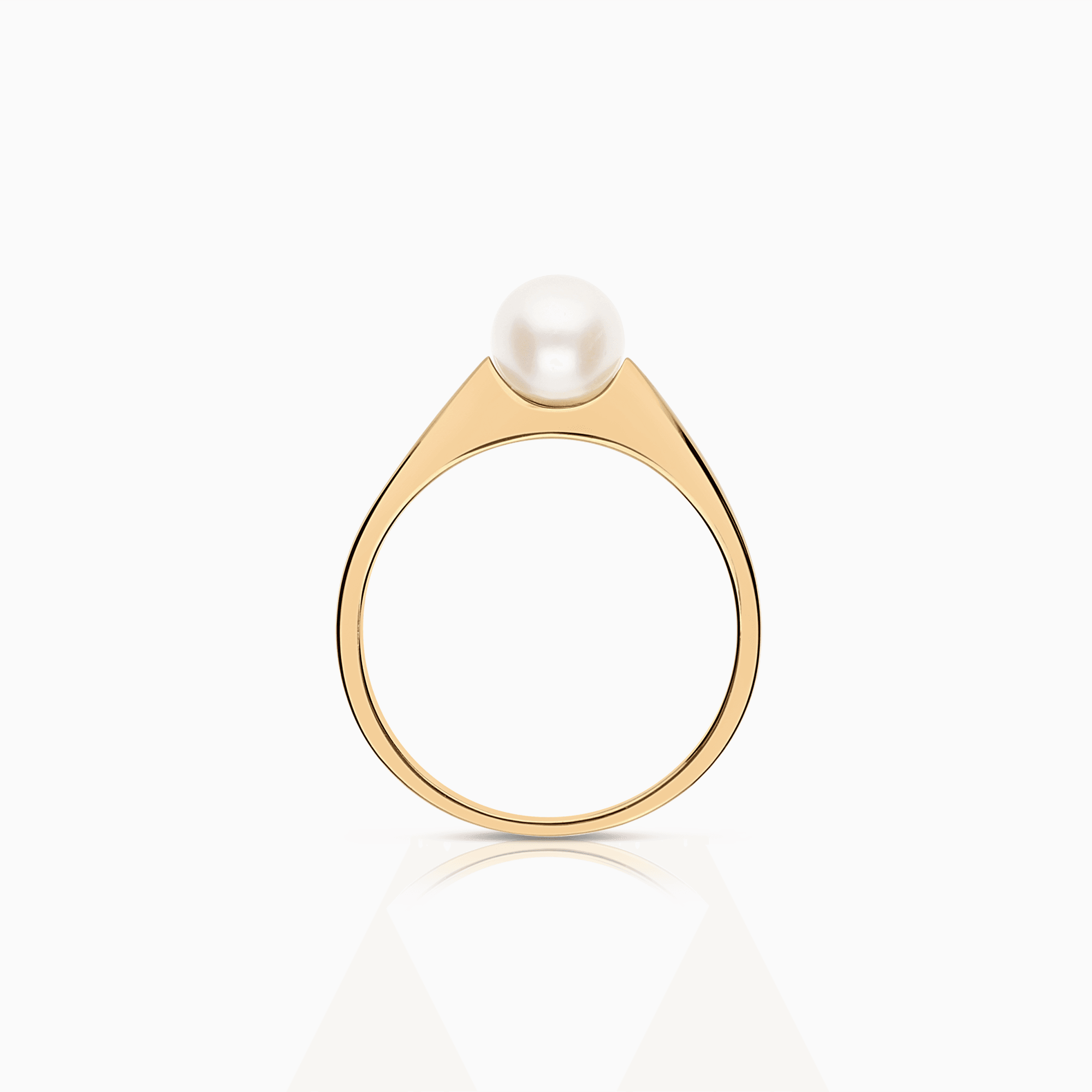 Gold ring with pearl 3.35g 18K gold