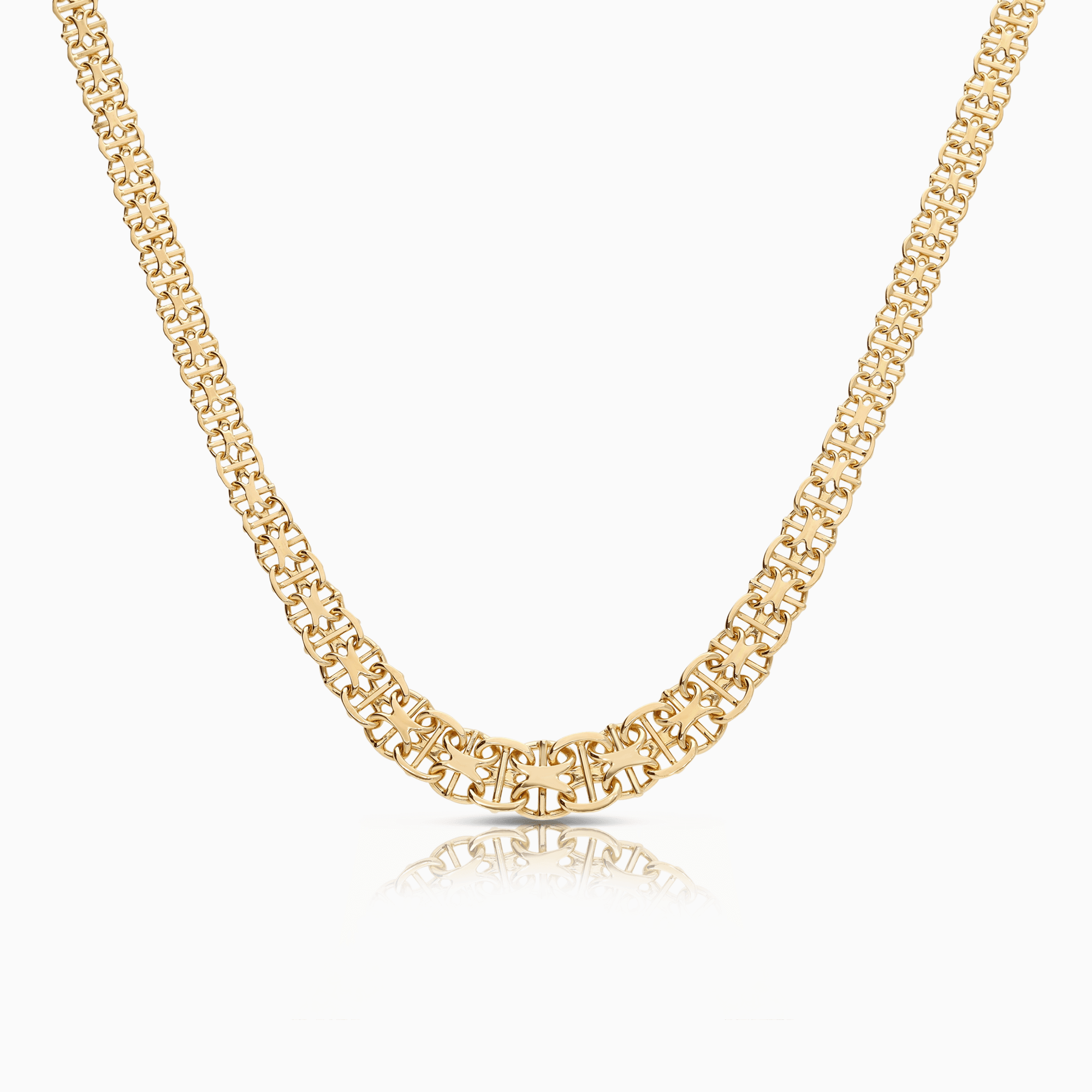 X-link necklace with bar 20.34g 18K gold