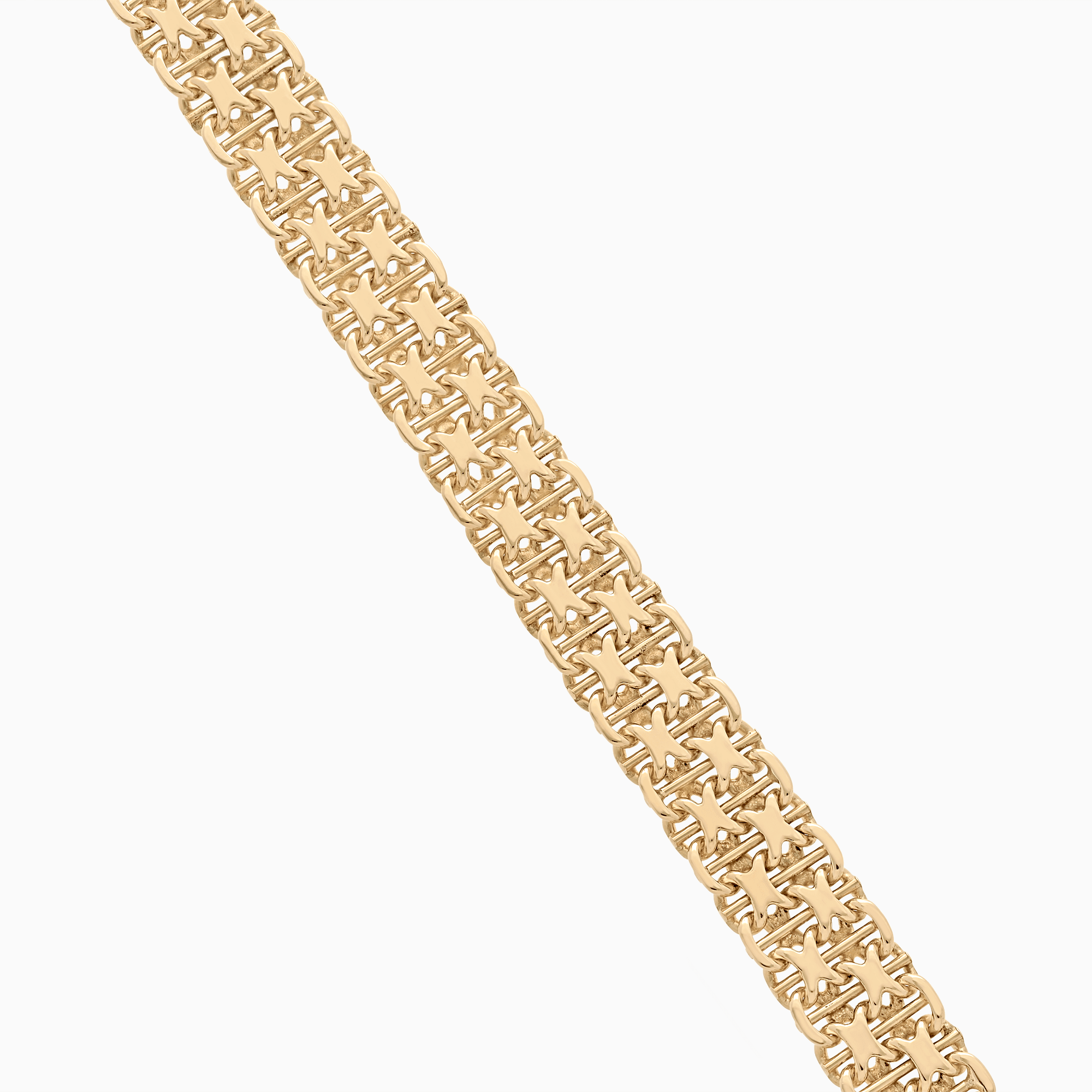 X-länk armband med stav 19,20g 18K guld