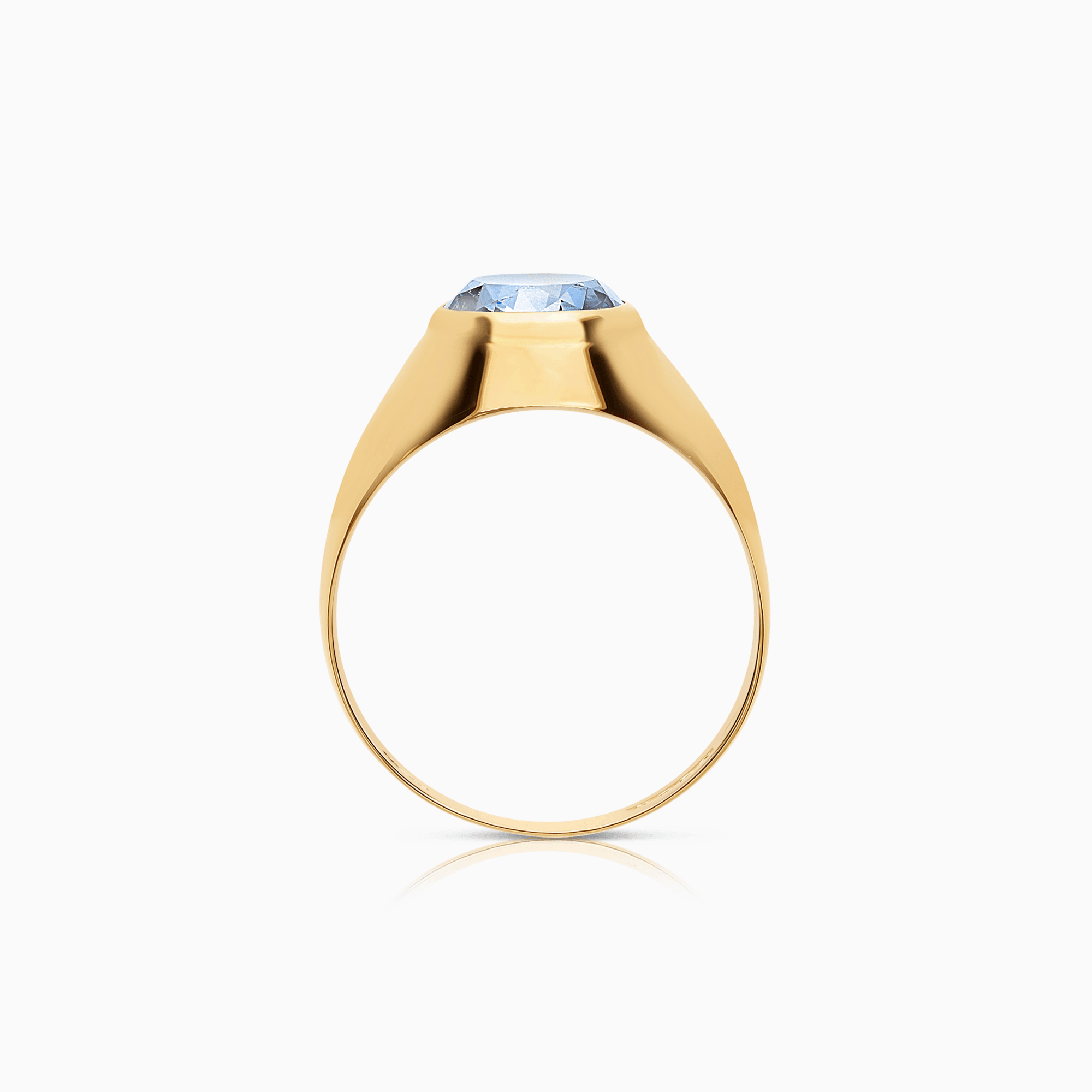 Guldring med en akvamarin 2,50g 18K guld