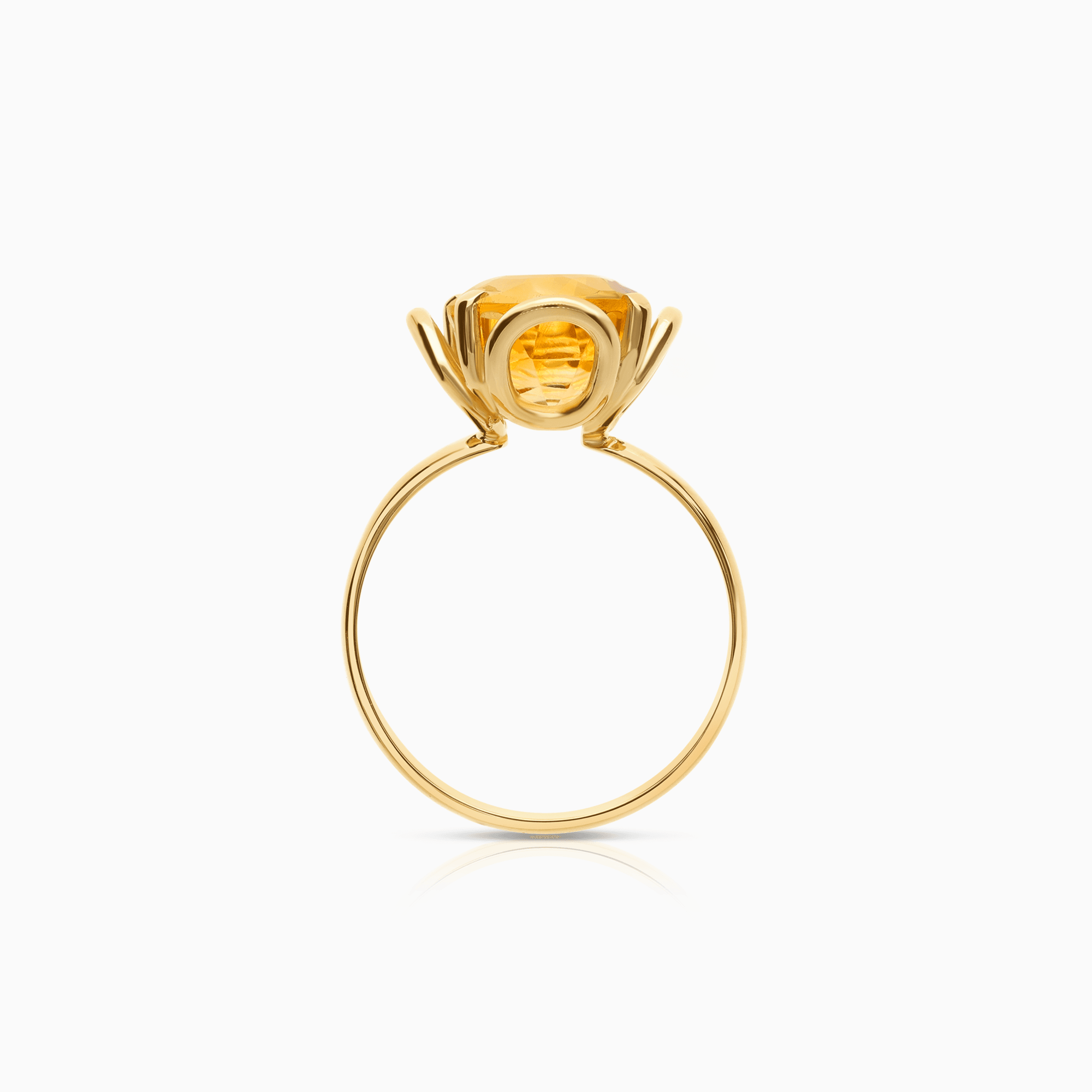 Gold ring with a citrine 4.50g 18K gold
