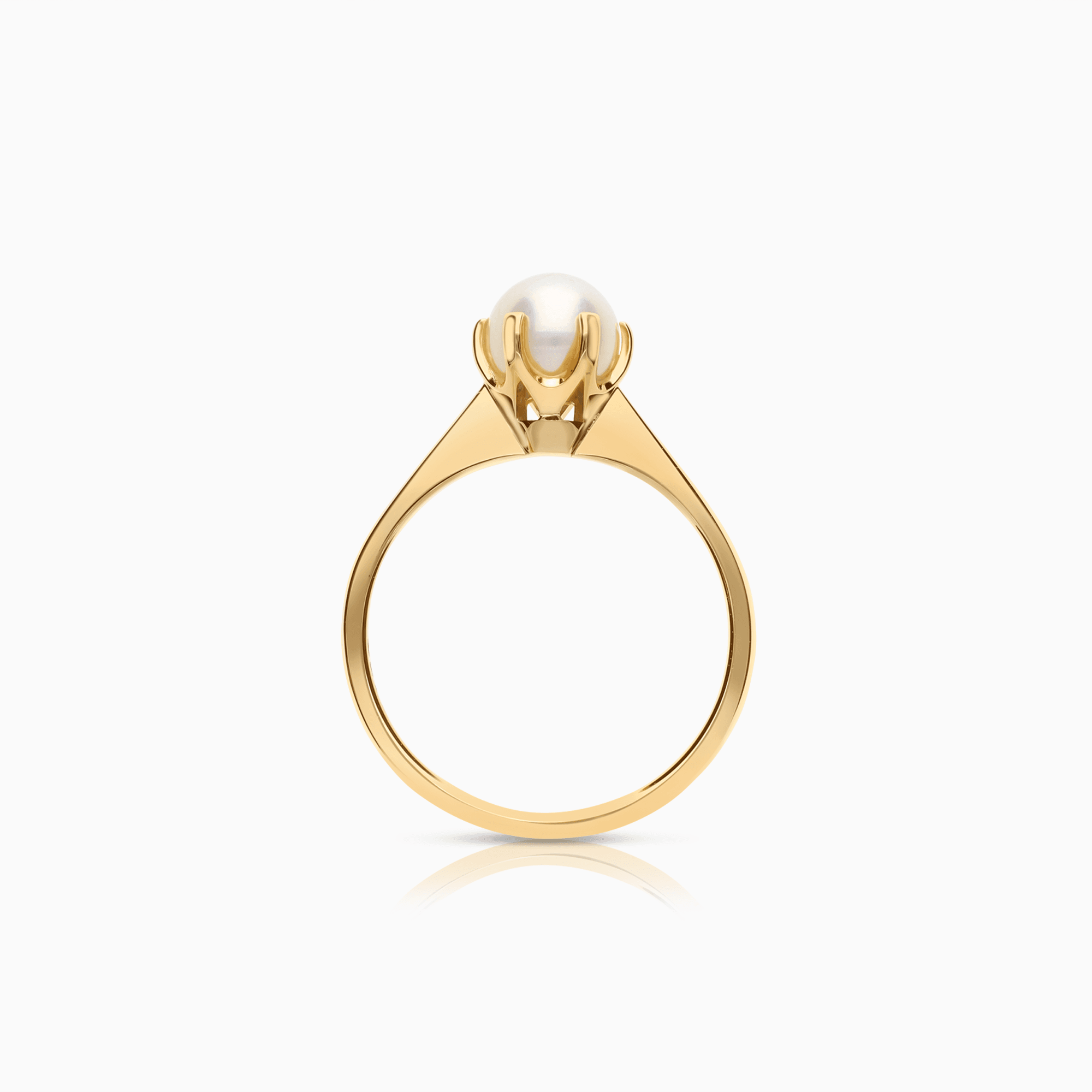 Guldring med pärla 2,46g 18K guld