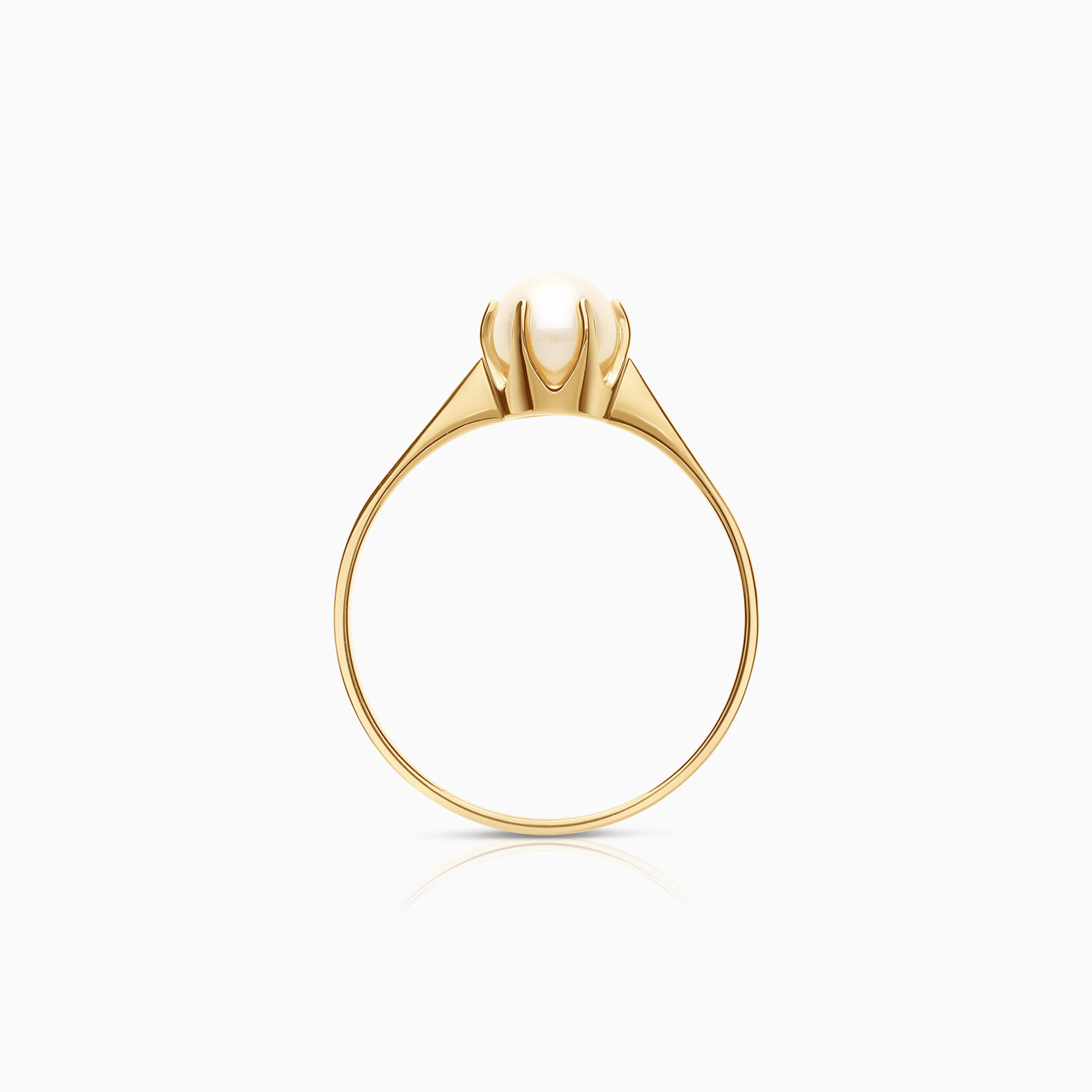 Guldring med pärla 1,80g 18K guld