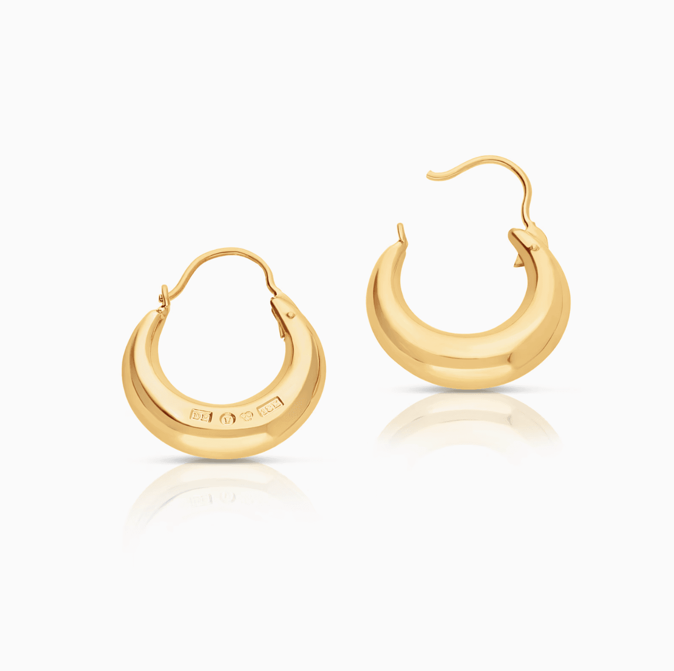 Gold hoop earrings 1.55g 18K gold