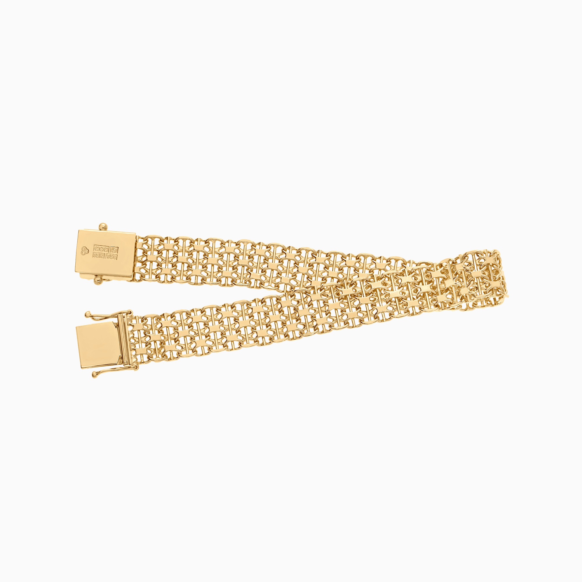 X-länk armband med stav 17,96g 18K guld