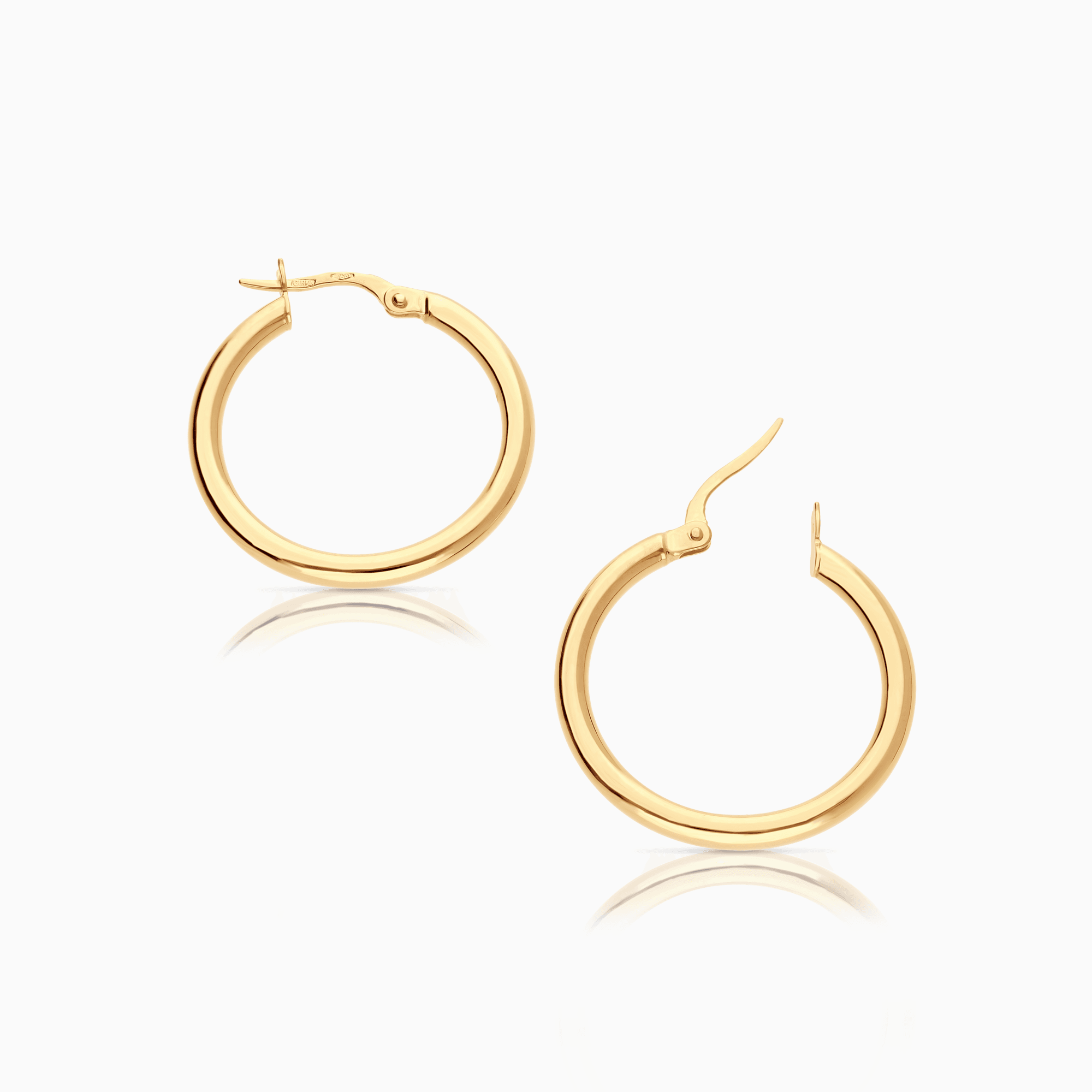 Gold hoop earrings 2.20g 18K gold