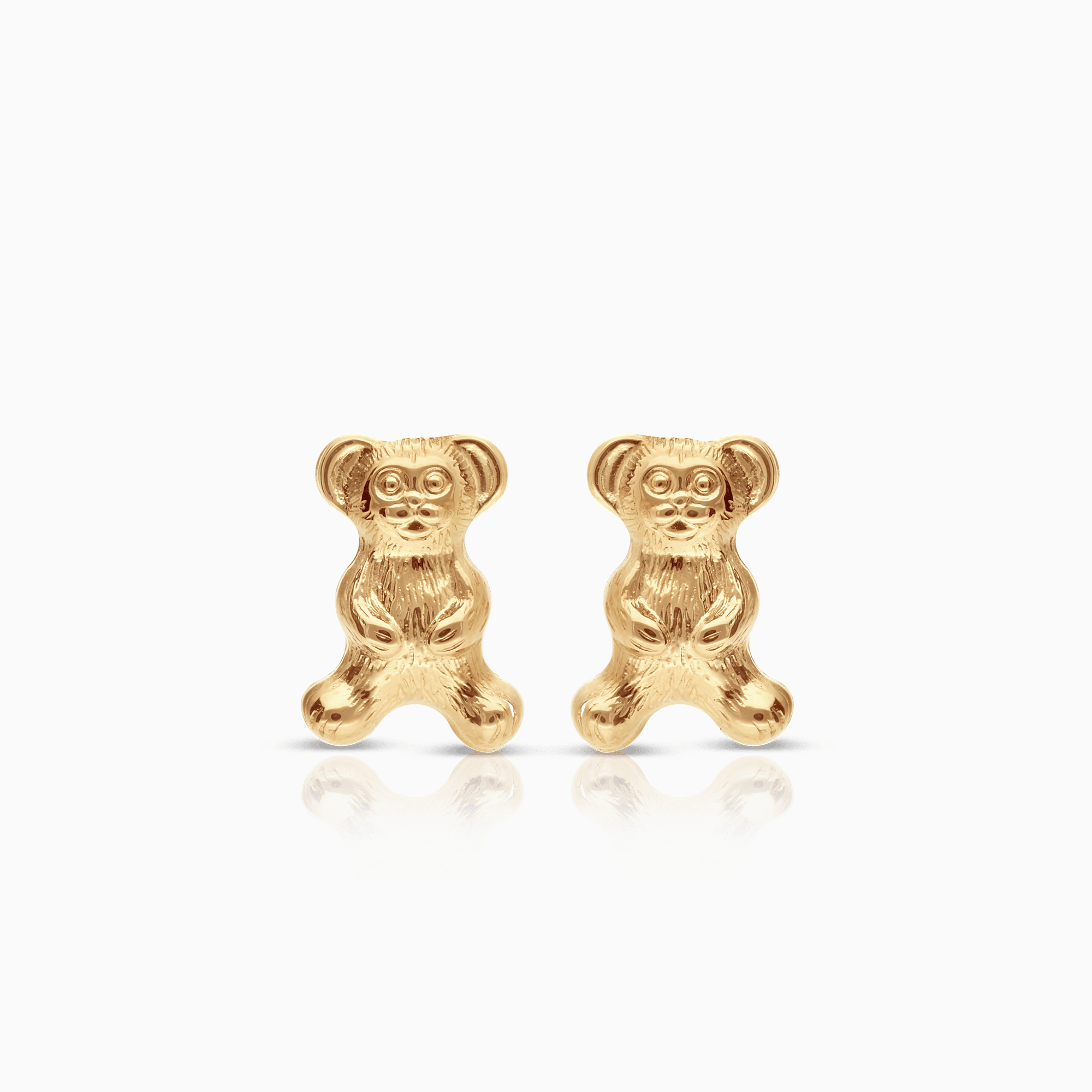 Gold earrings bears 0.62g 18K gold
