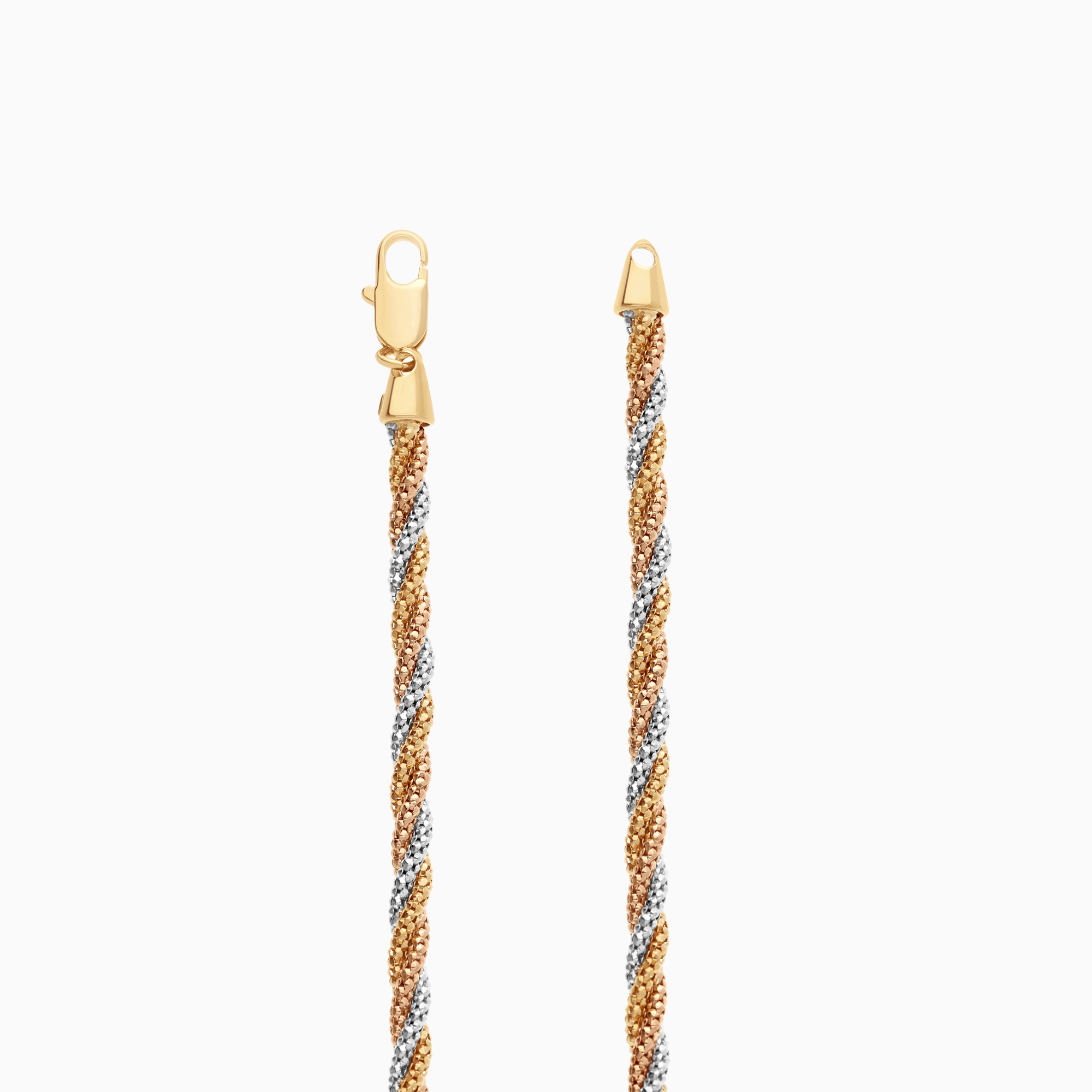 Guldarmband fantasi 7,02g 18K gul/vit/roséguld