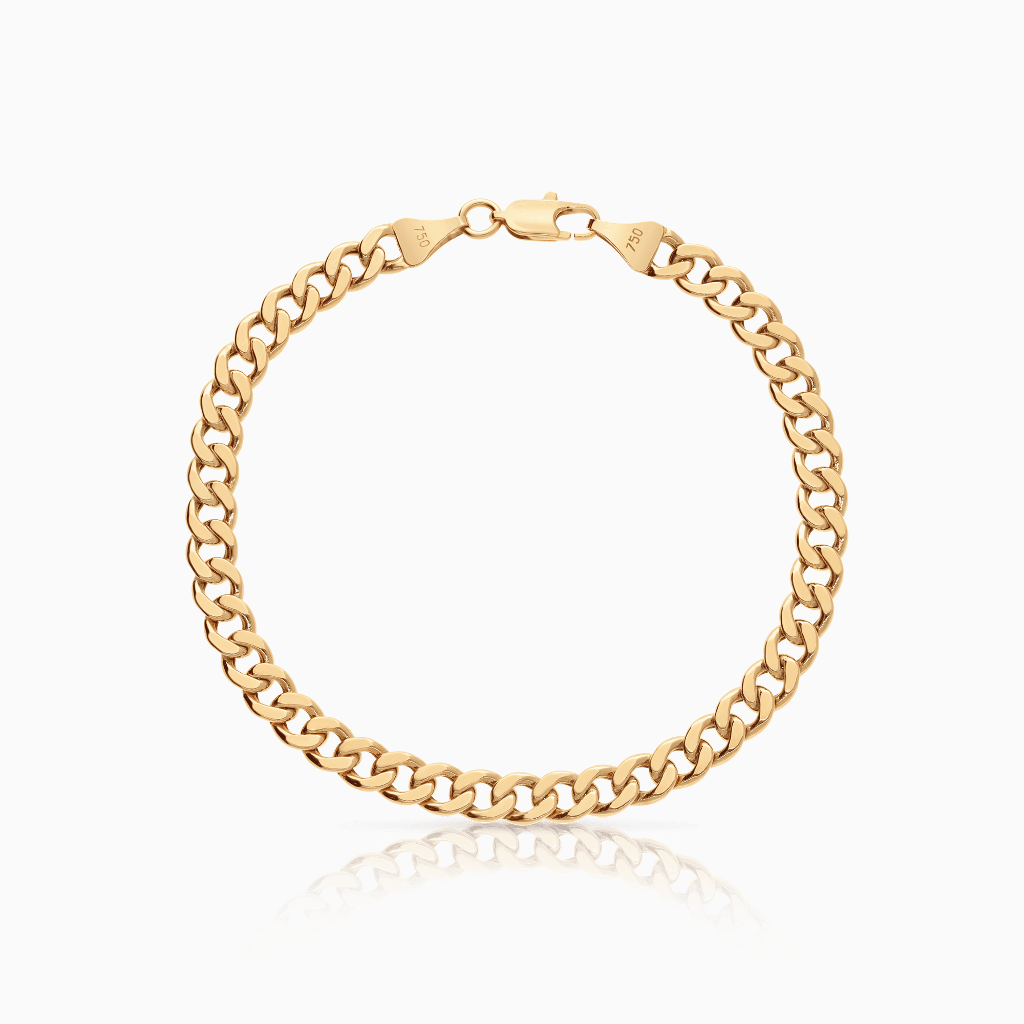 Curb bracelet 9.20g 18K gold