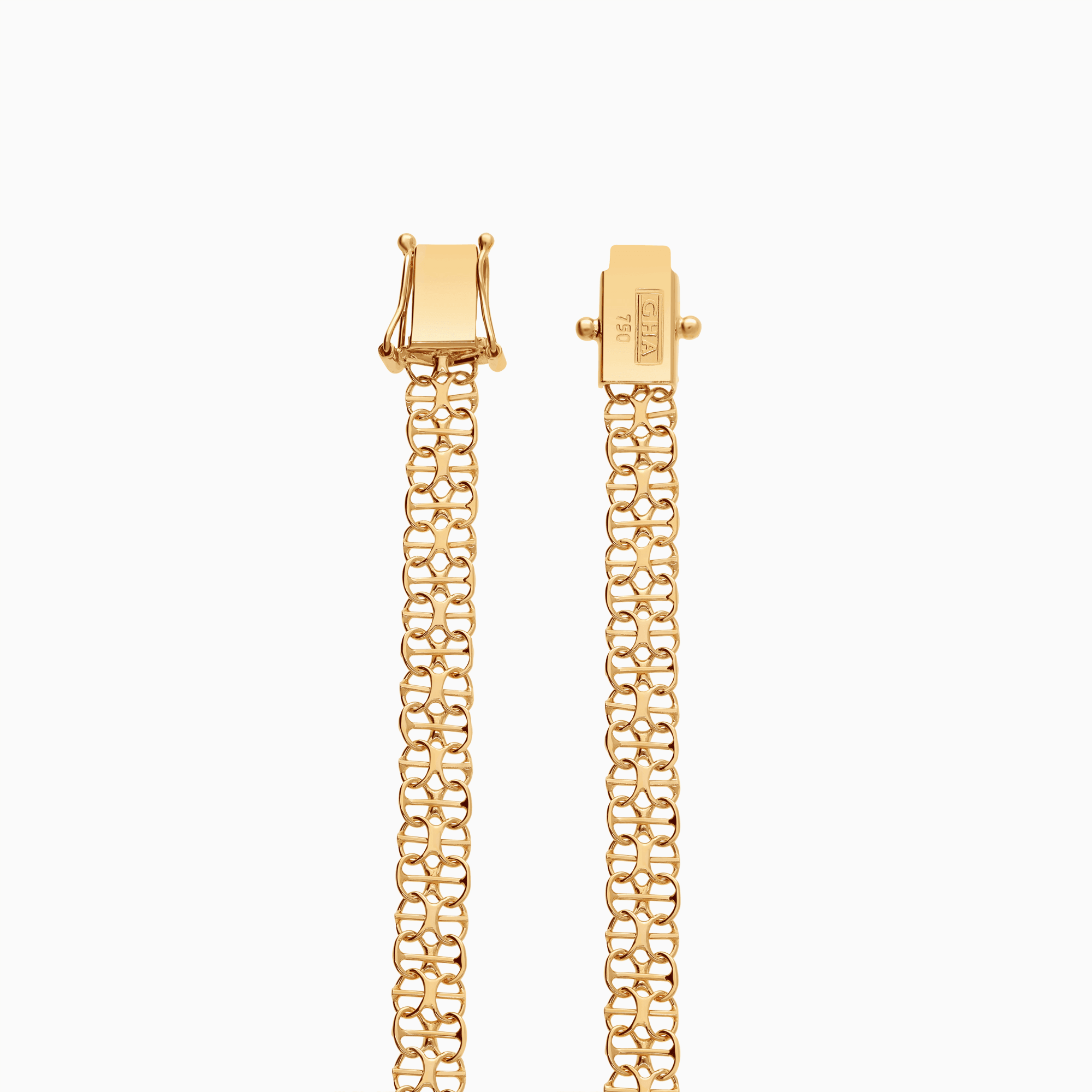 X-länk armband med stav 6,56g 18K guld
