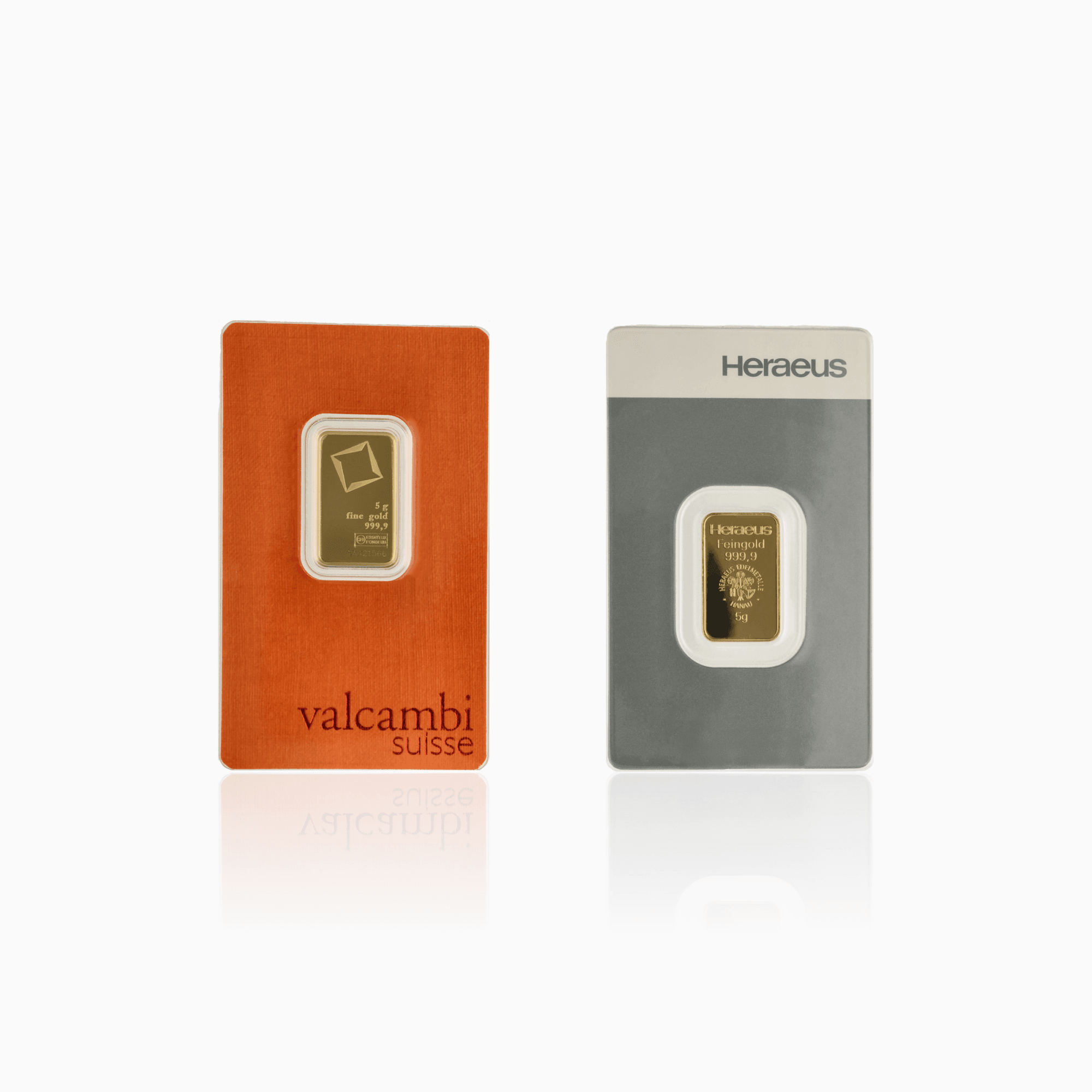 Gold bar circulated 5.0g - various manufacturers