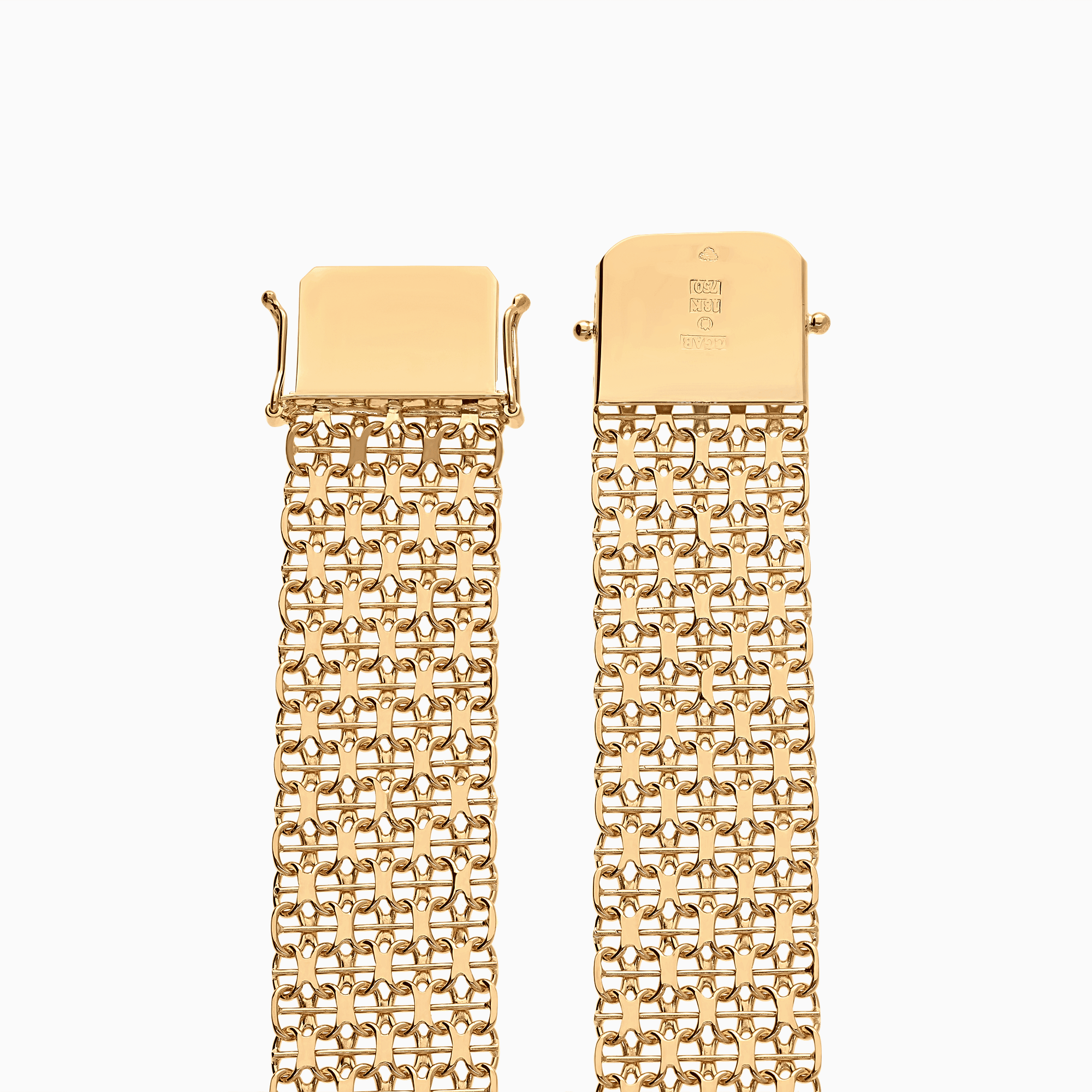 X-link bracelet with bar 22.79g 18K gold