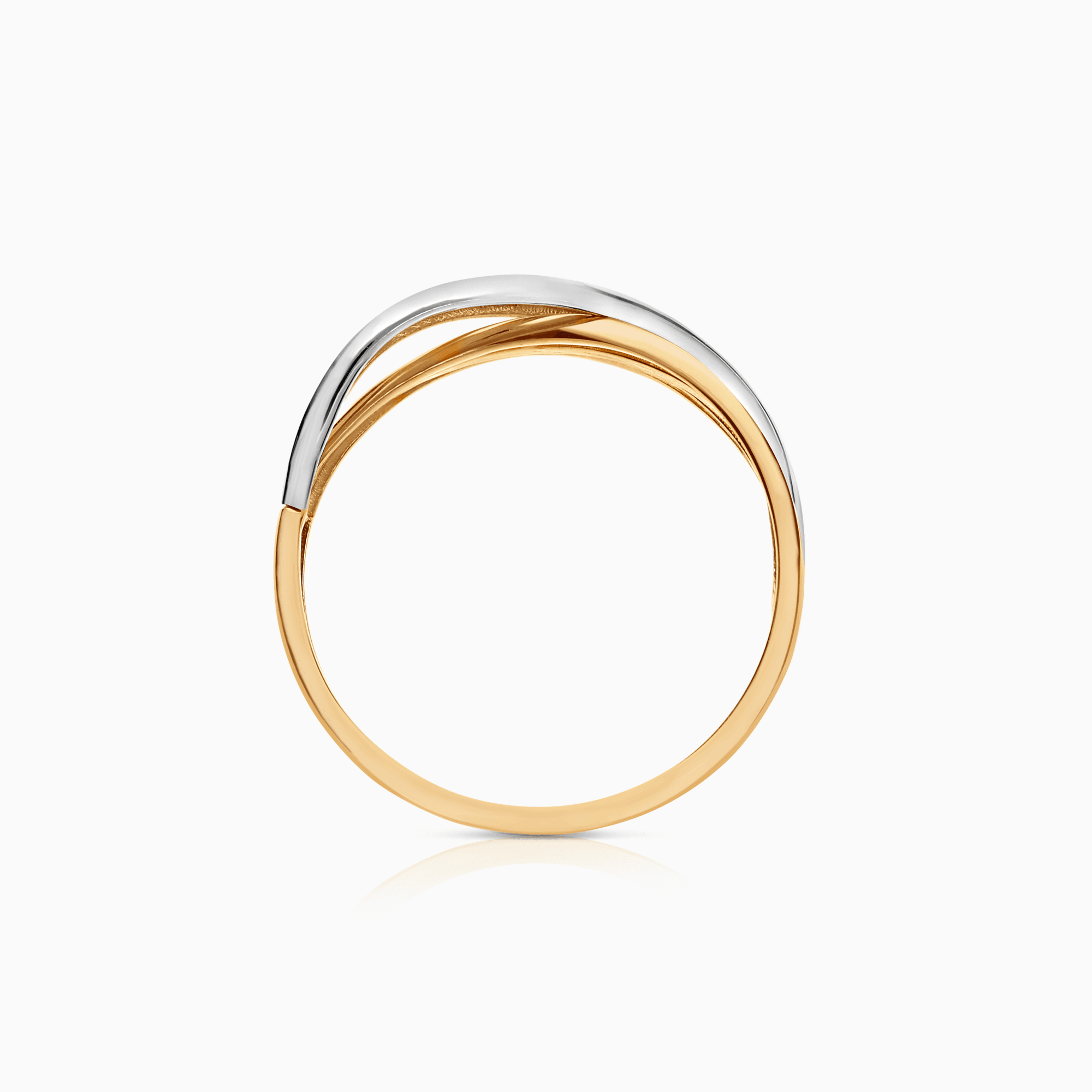 Gold ring 2.54g 18K white/yellow gold