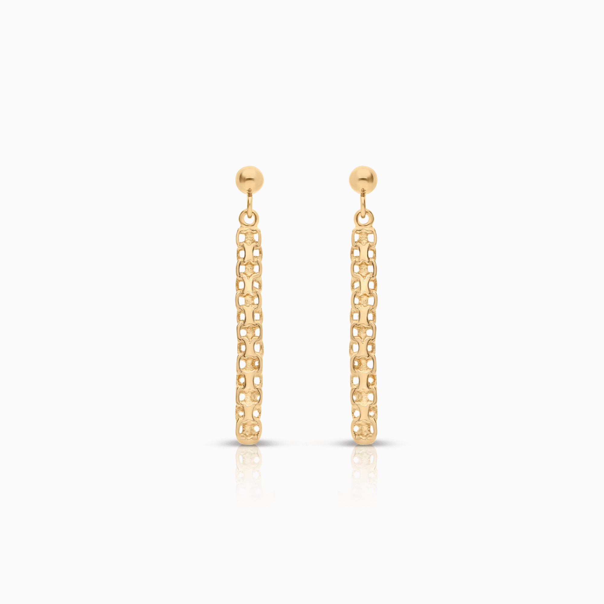 Gold earrings X-link 1.59g 18K gold