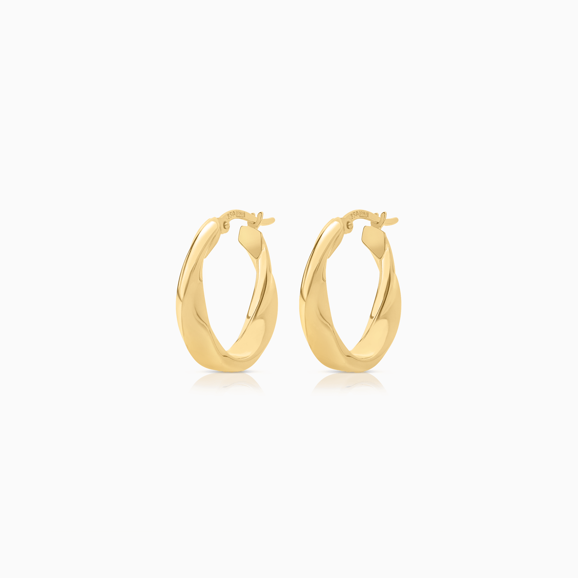 Gold hoop earrings 2.90g 18K gold