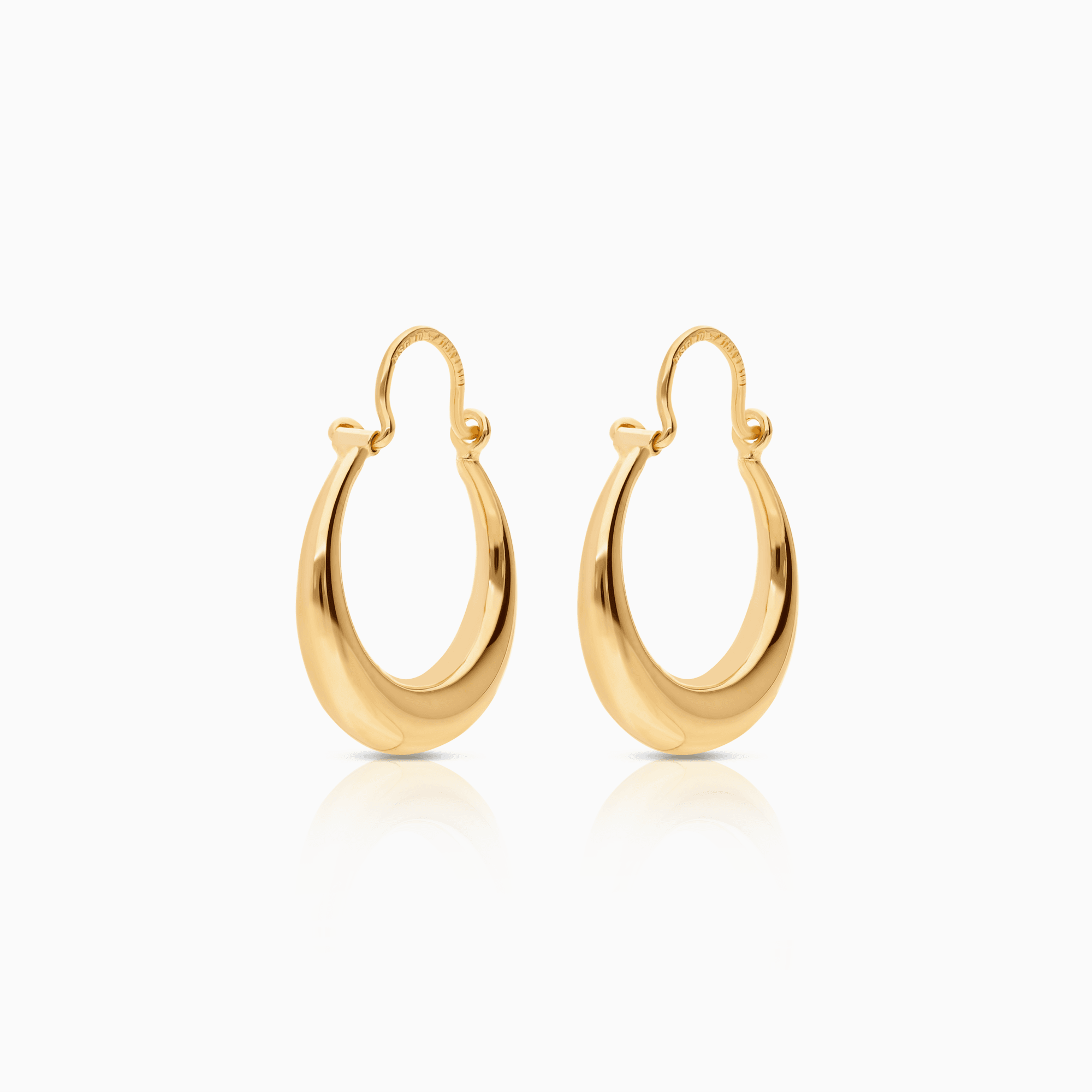 Gold hoop earrings 1.82g 18K gold
