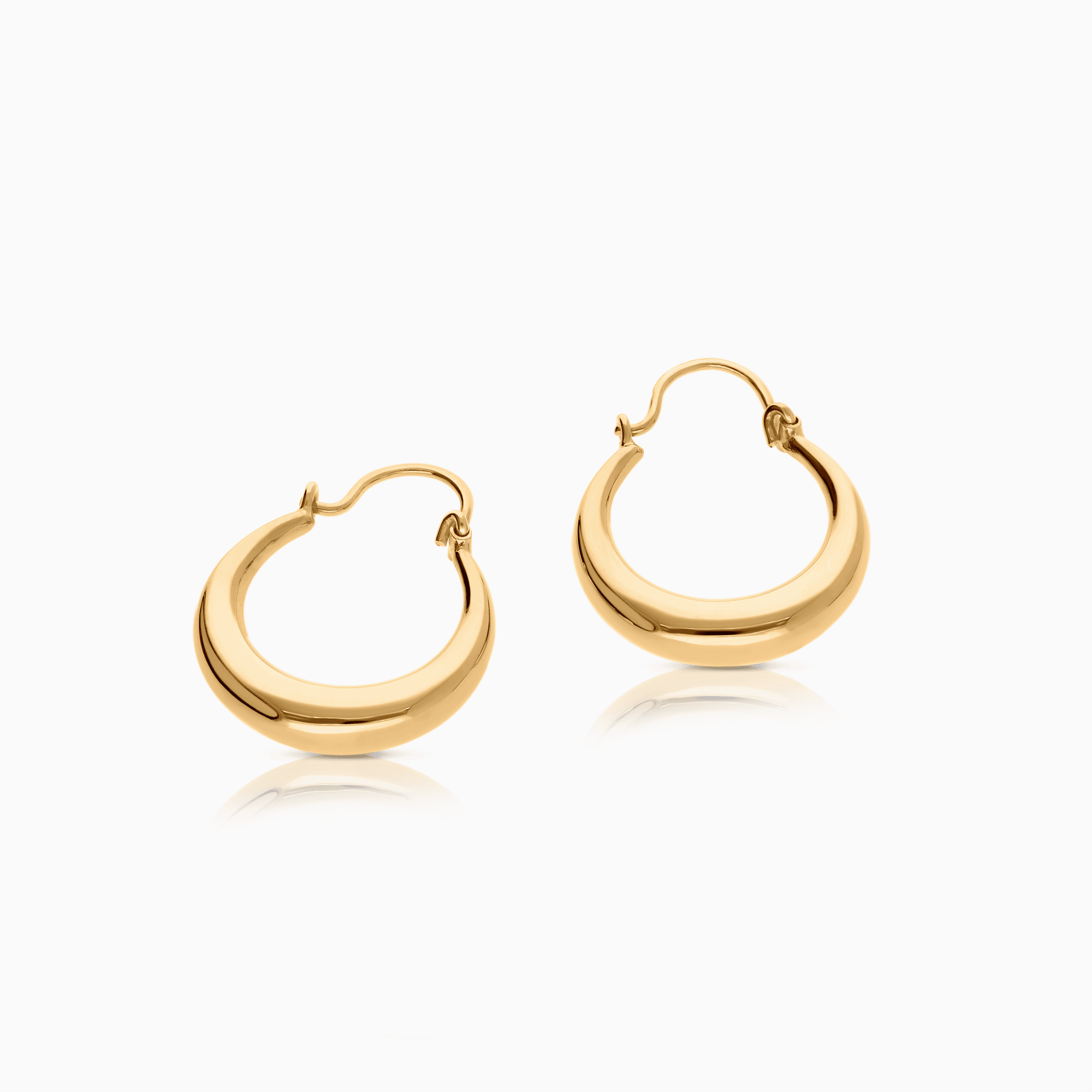 Gold hoop earrings 1.82g 18K gold