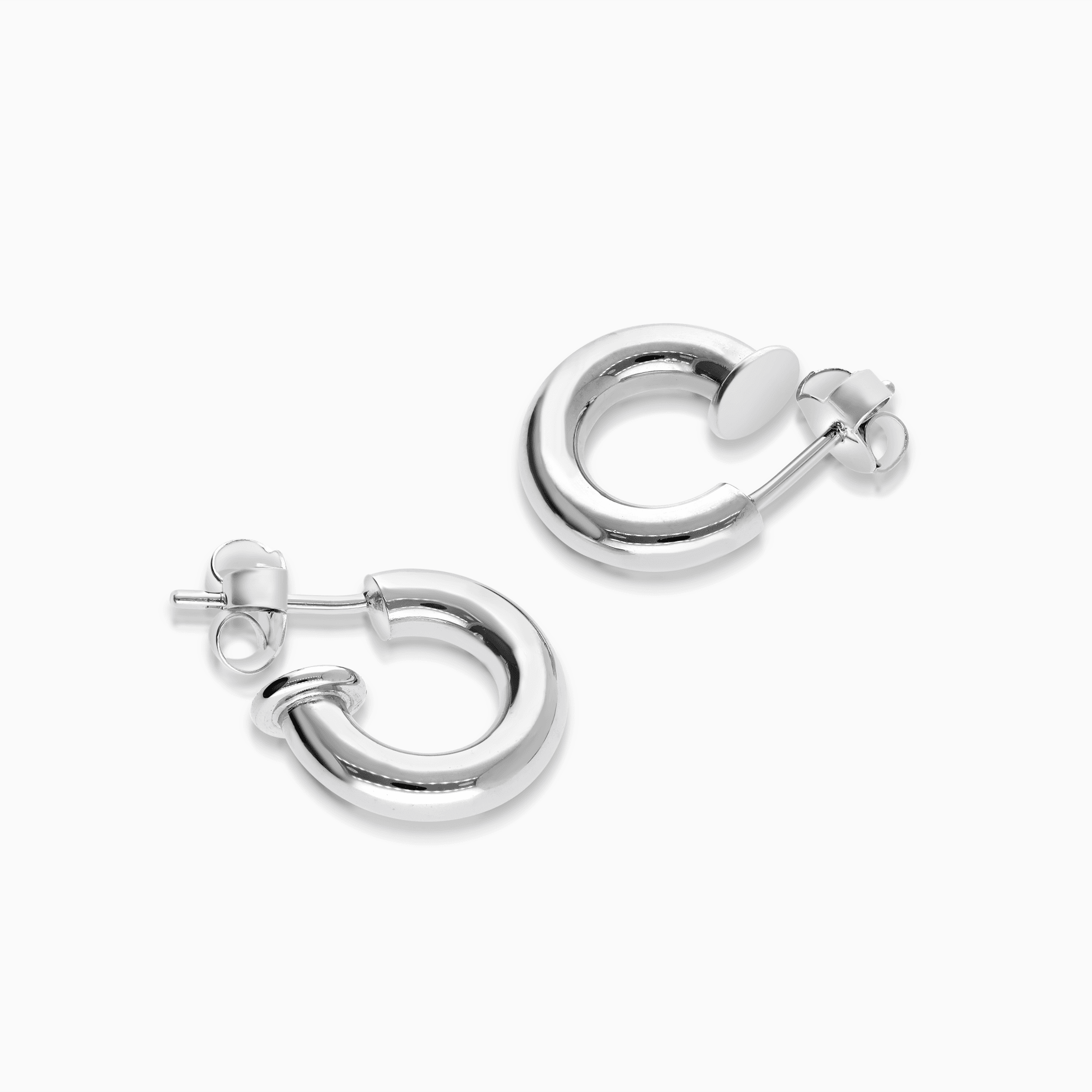 Gold hoop earrings 7.92g 18K white gold