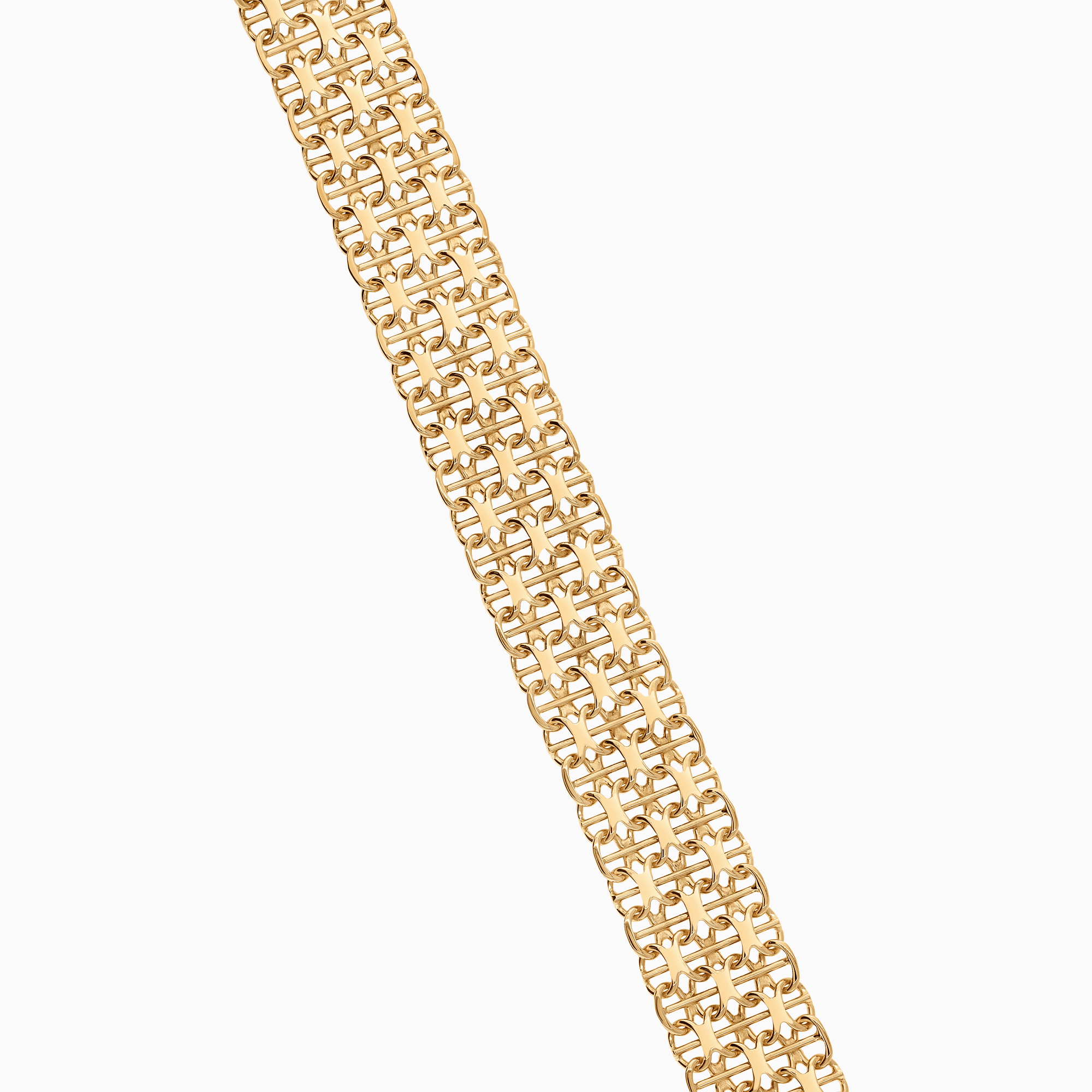 X-link bracelet with bar 17.63g 18K gold