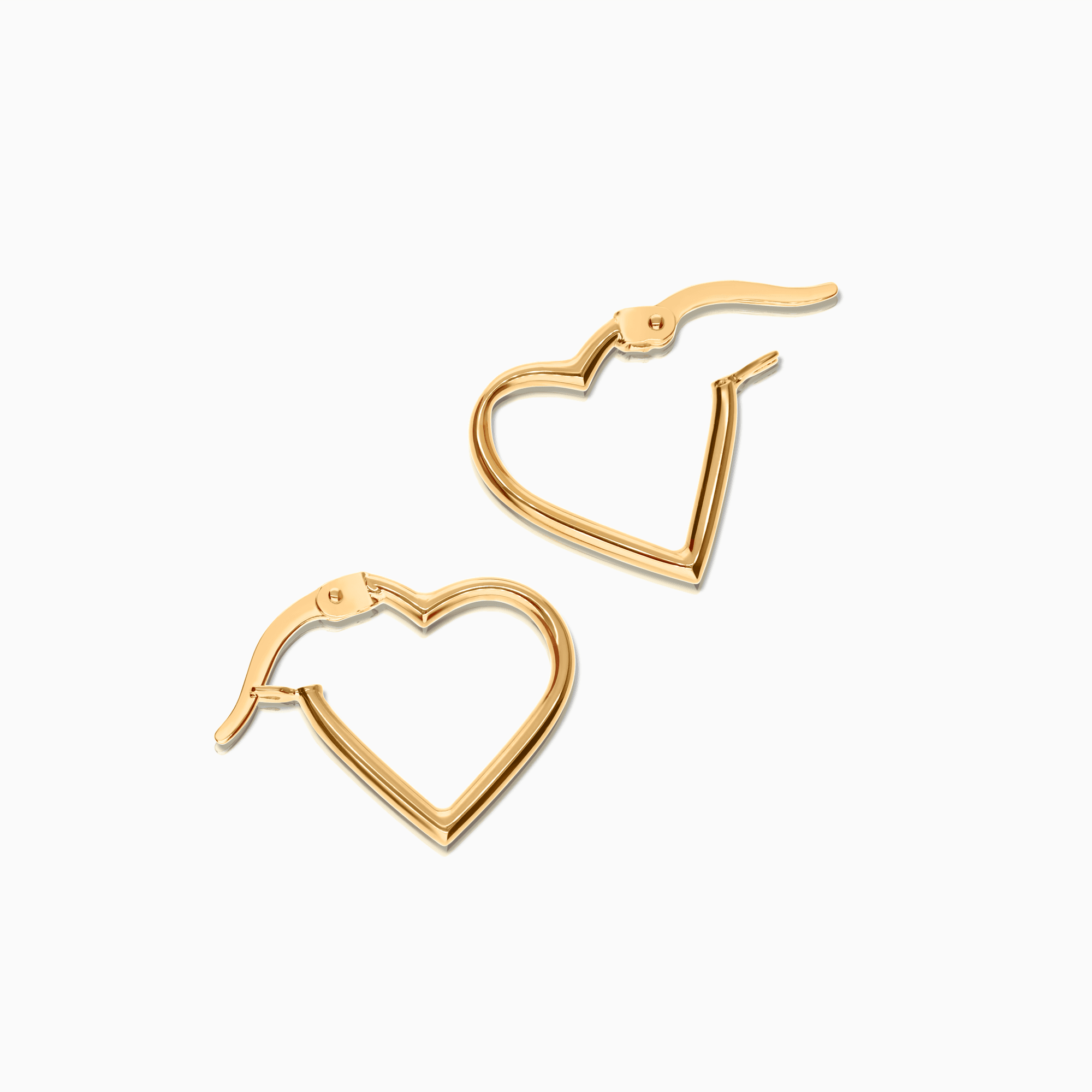 Hoop heart earrings 1.05g 18K gold