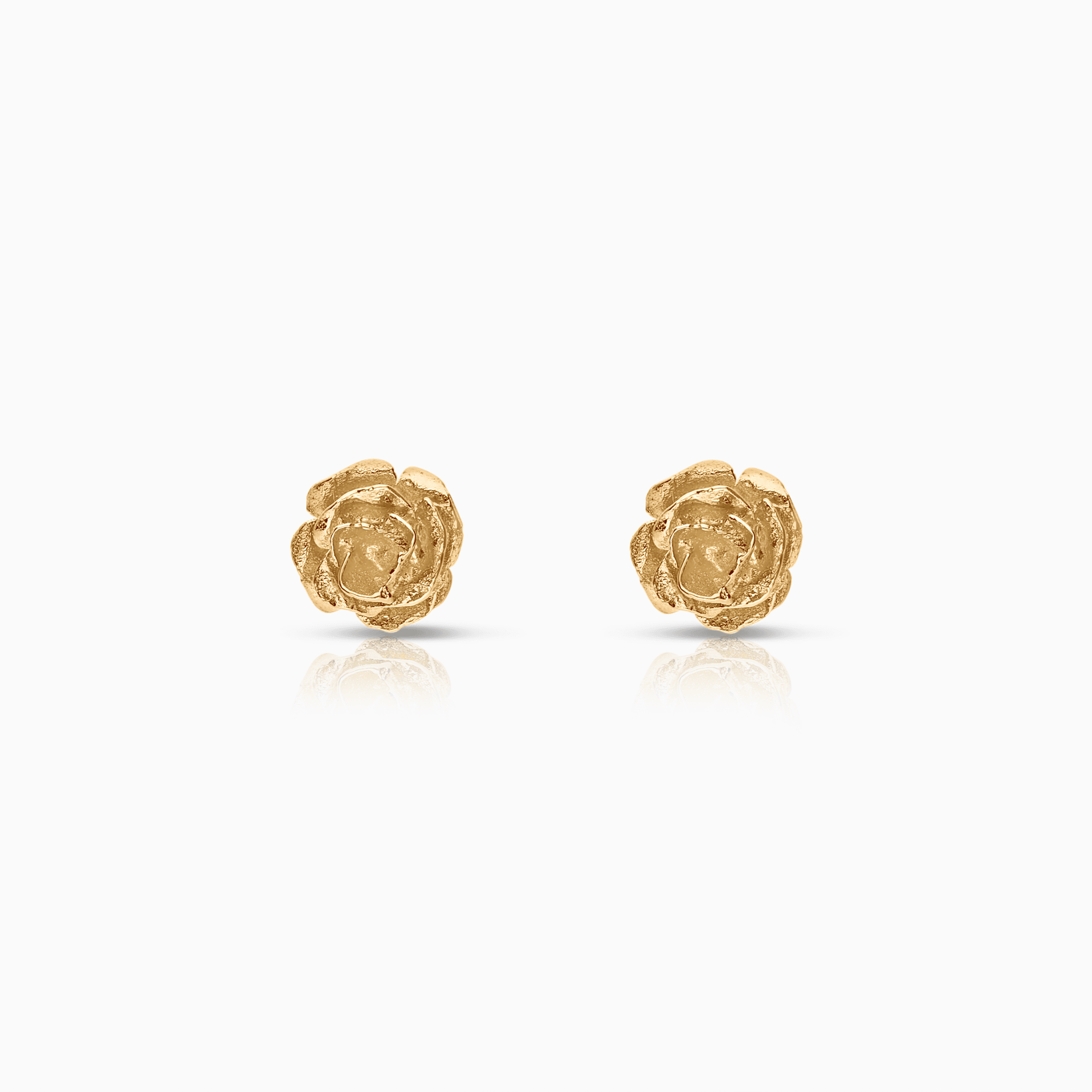 Gold earrings rose 1.11g 18K gold