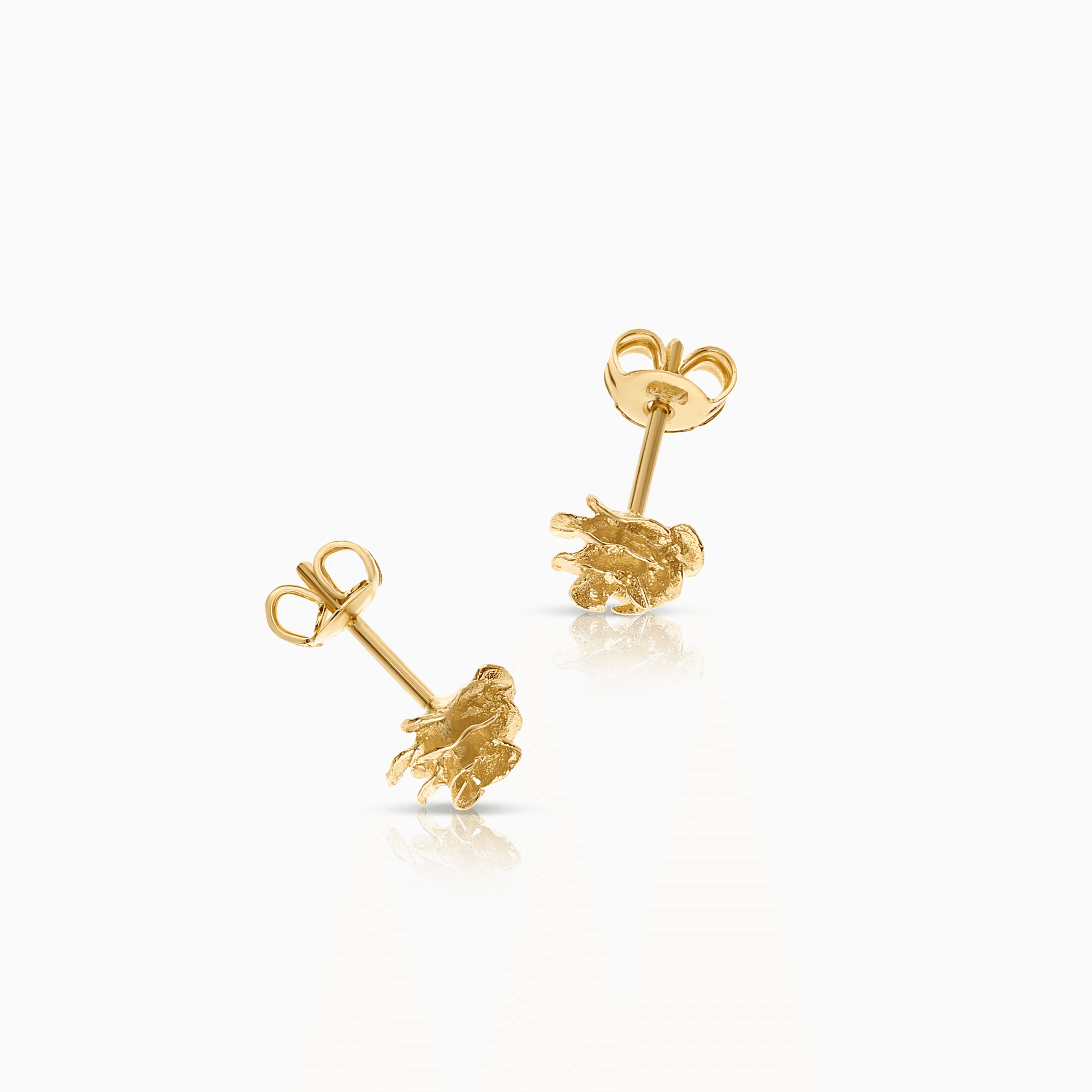 Gold earrings rose 1.11g 18K gold