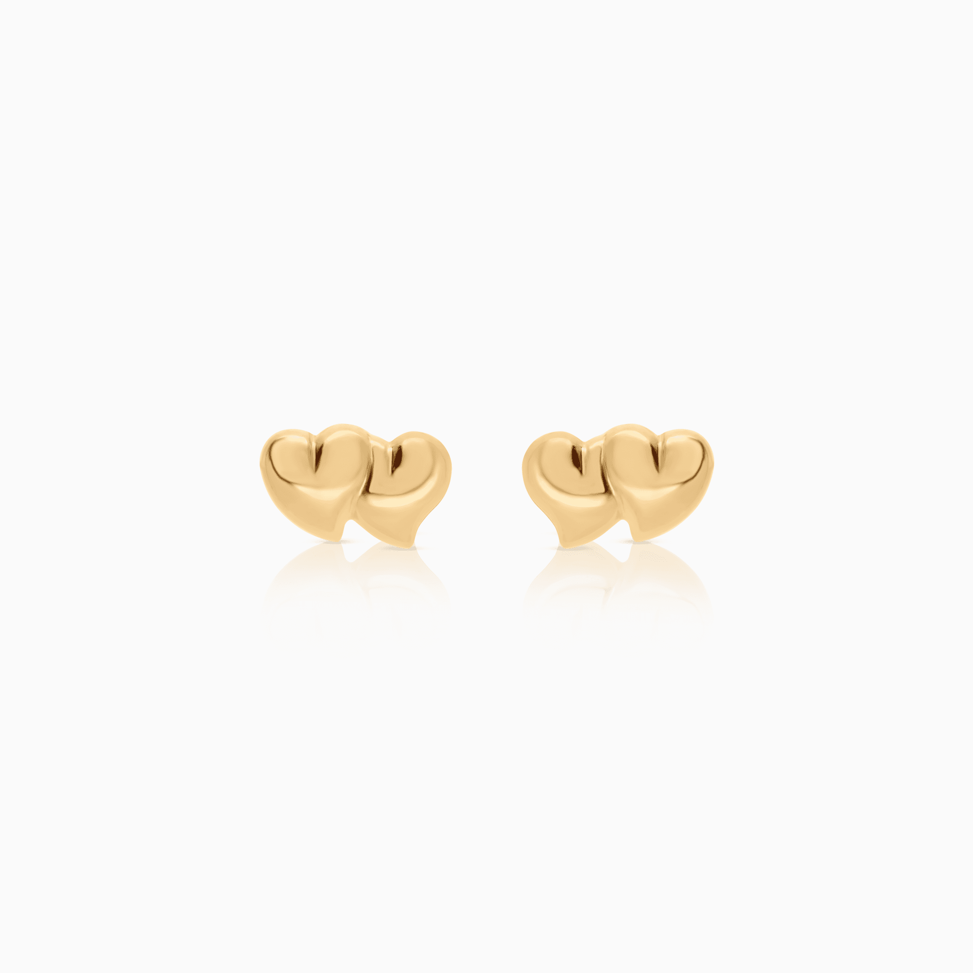 Gold heart earrings 0.97g 18K gold