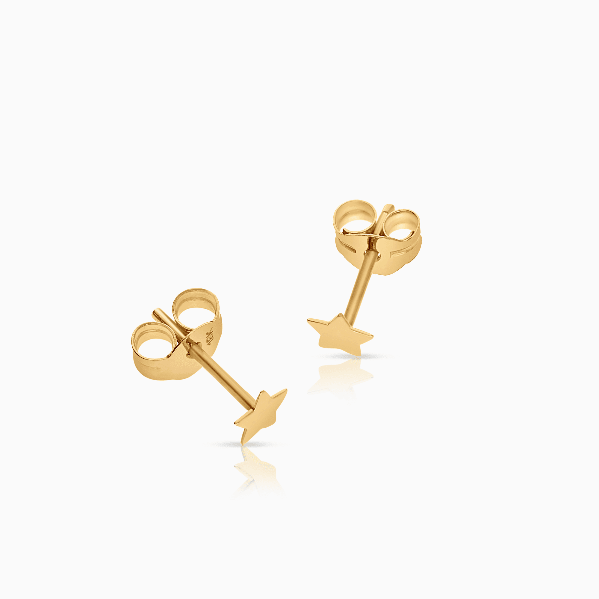 Gold Star Earrings 0.37g 18K Gold