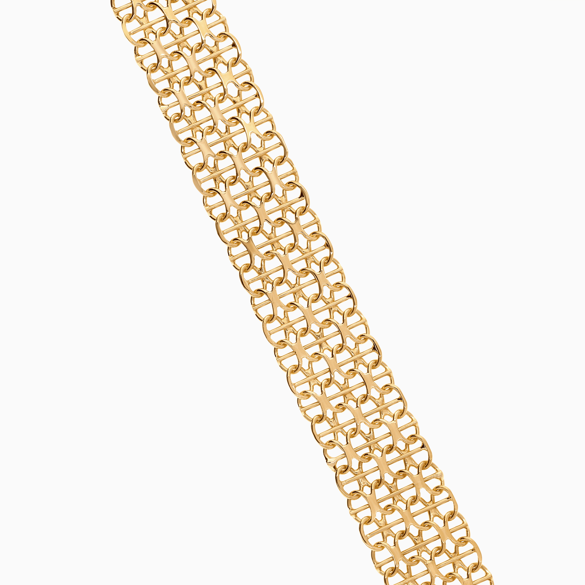 X-link bracelet with bar 15.73g 18K gold