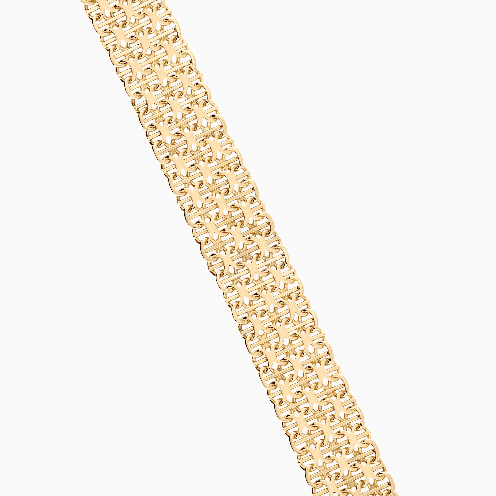 X-länk armband med stav 26,99g 18K guld