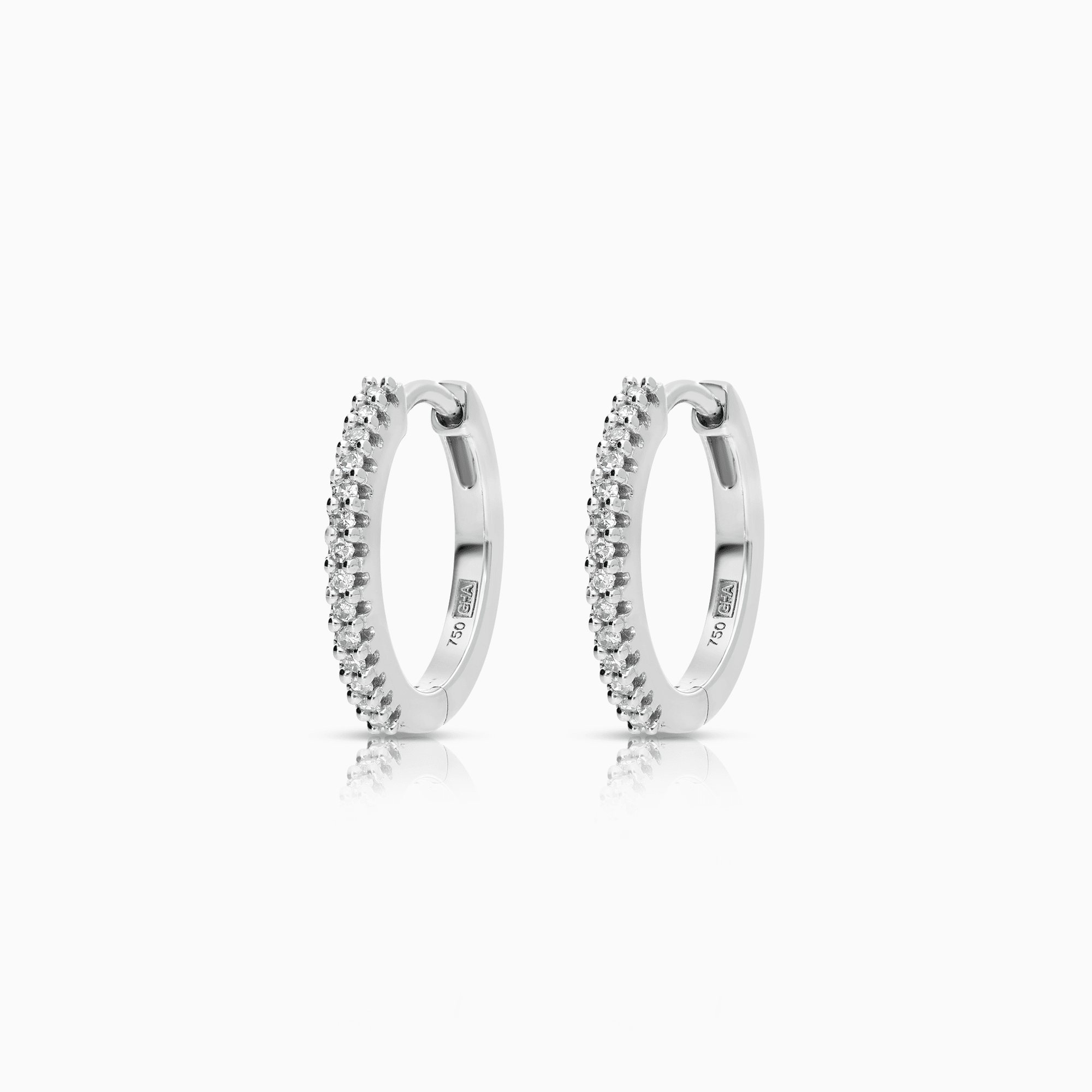 Diamantörhängen 0,14ct 18K vitguld