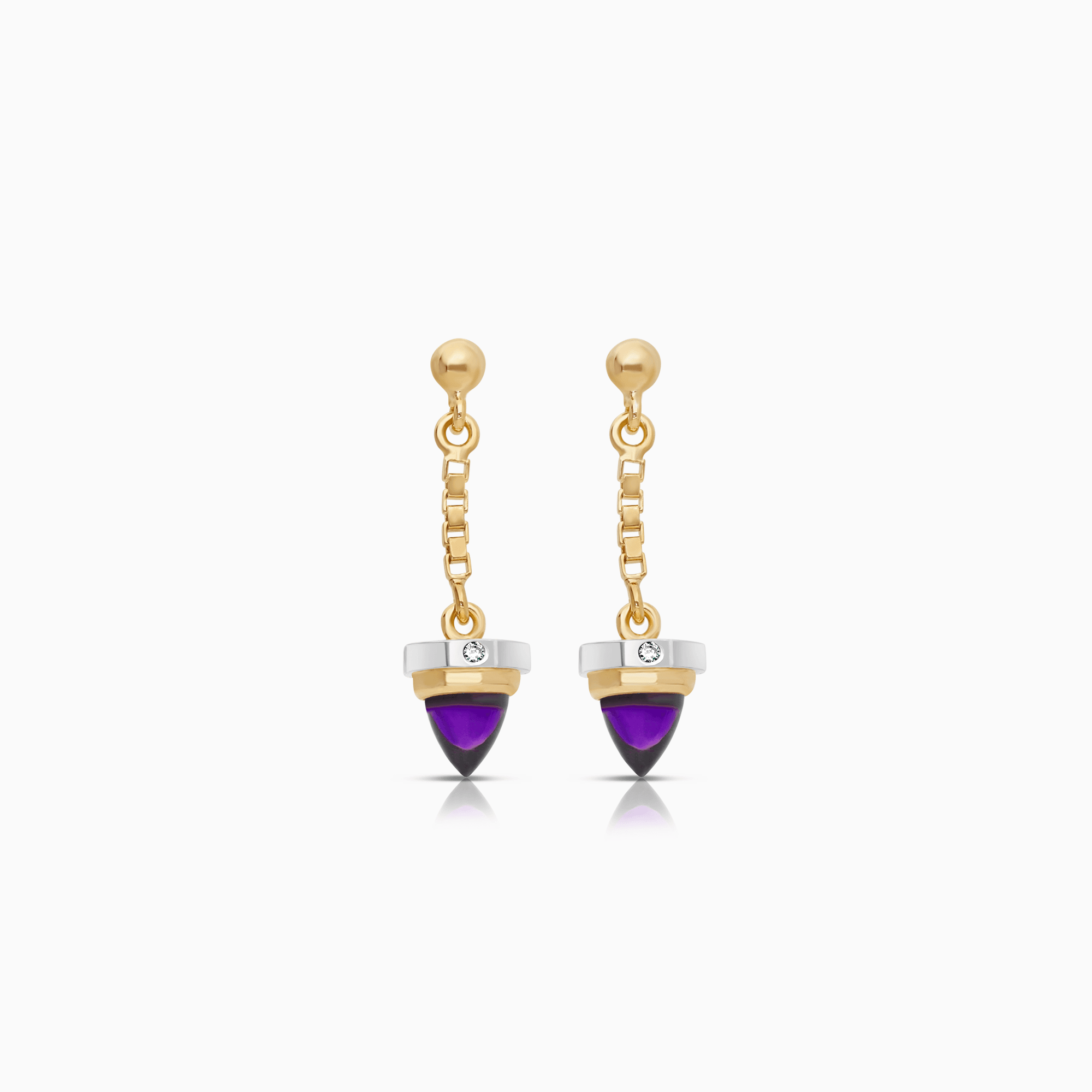 Diamantörhängen 0,08ct 18K guld