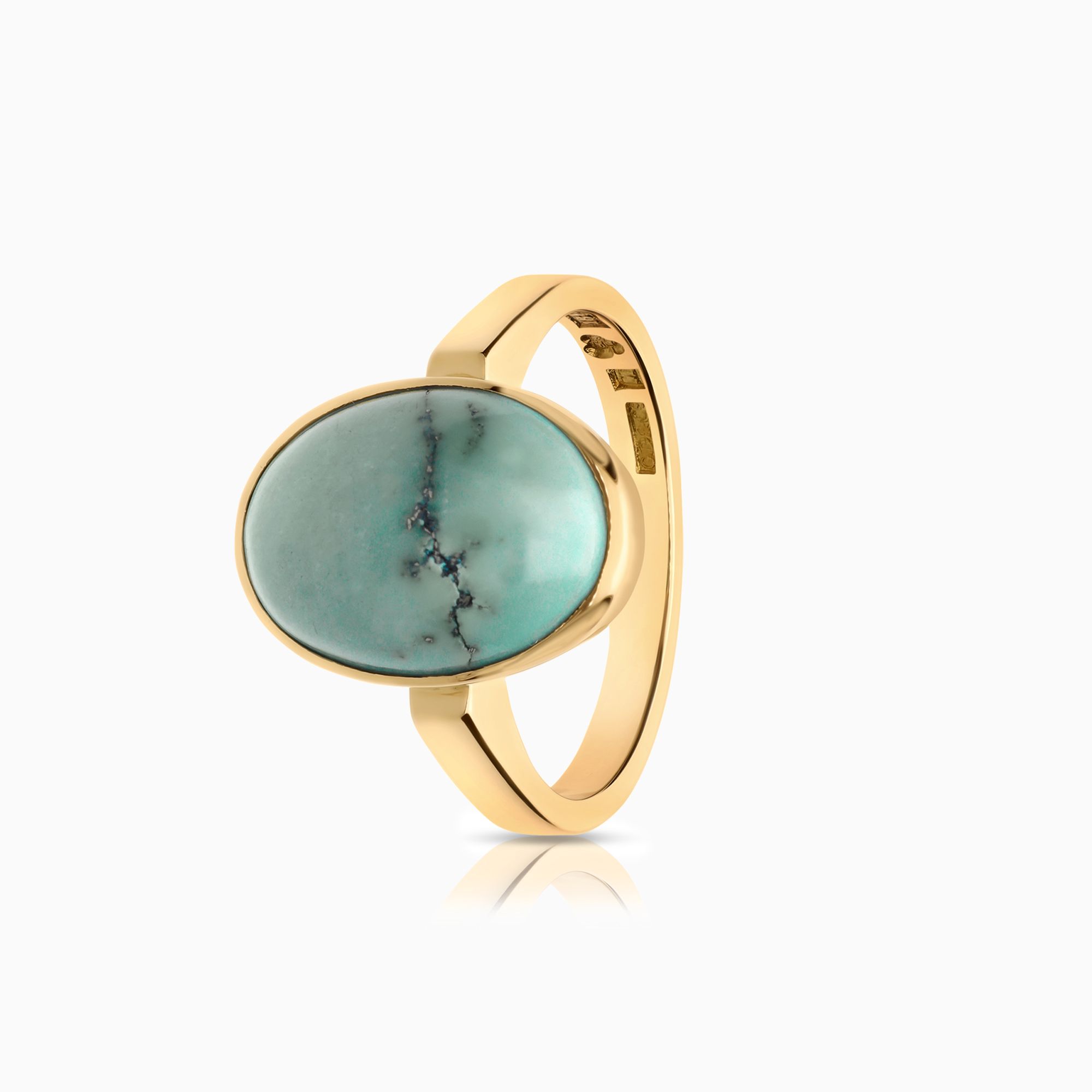 Guldring med turkos 4,64g 18K guld