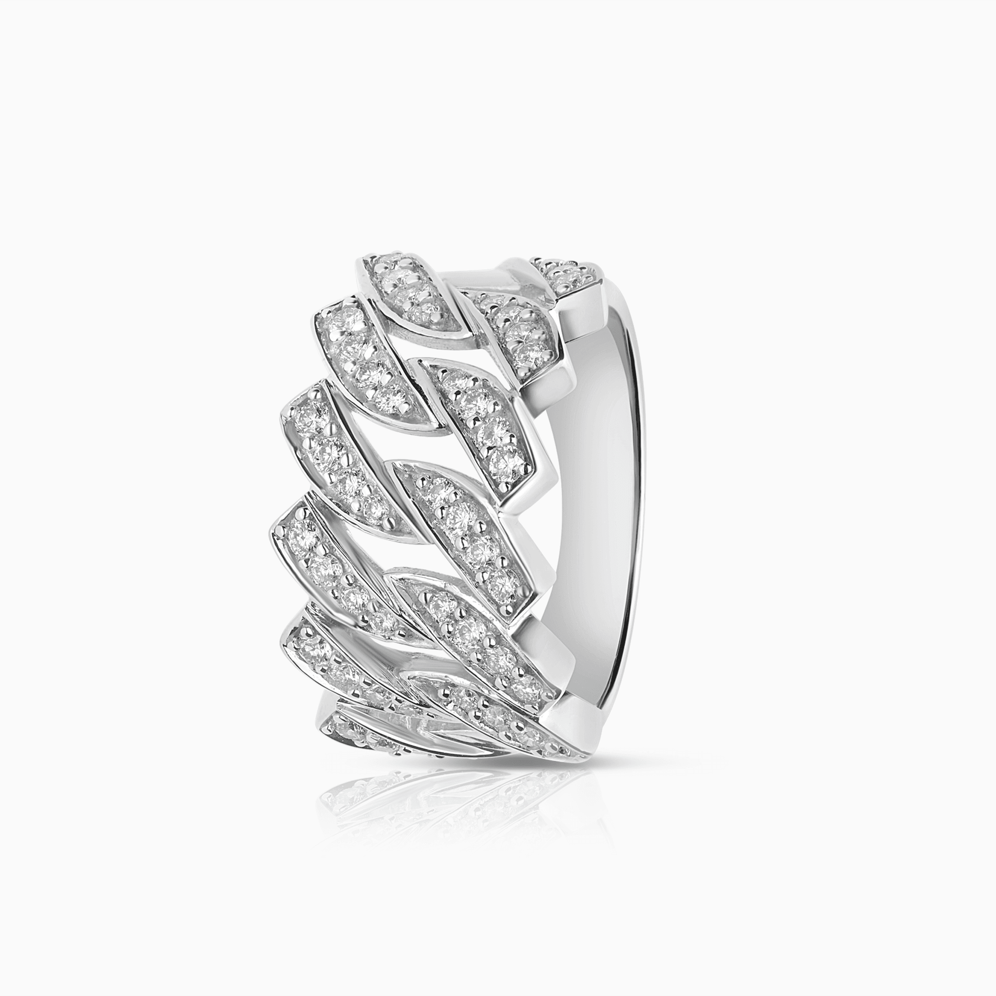 Diamond ring 0.58ct 18K white gold