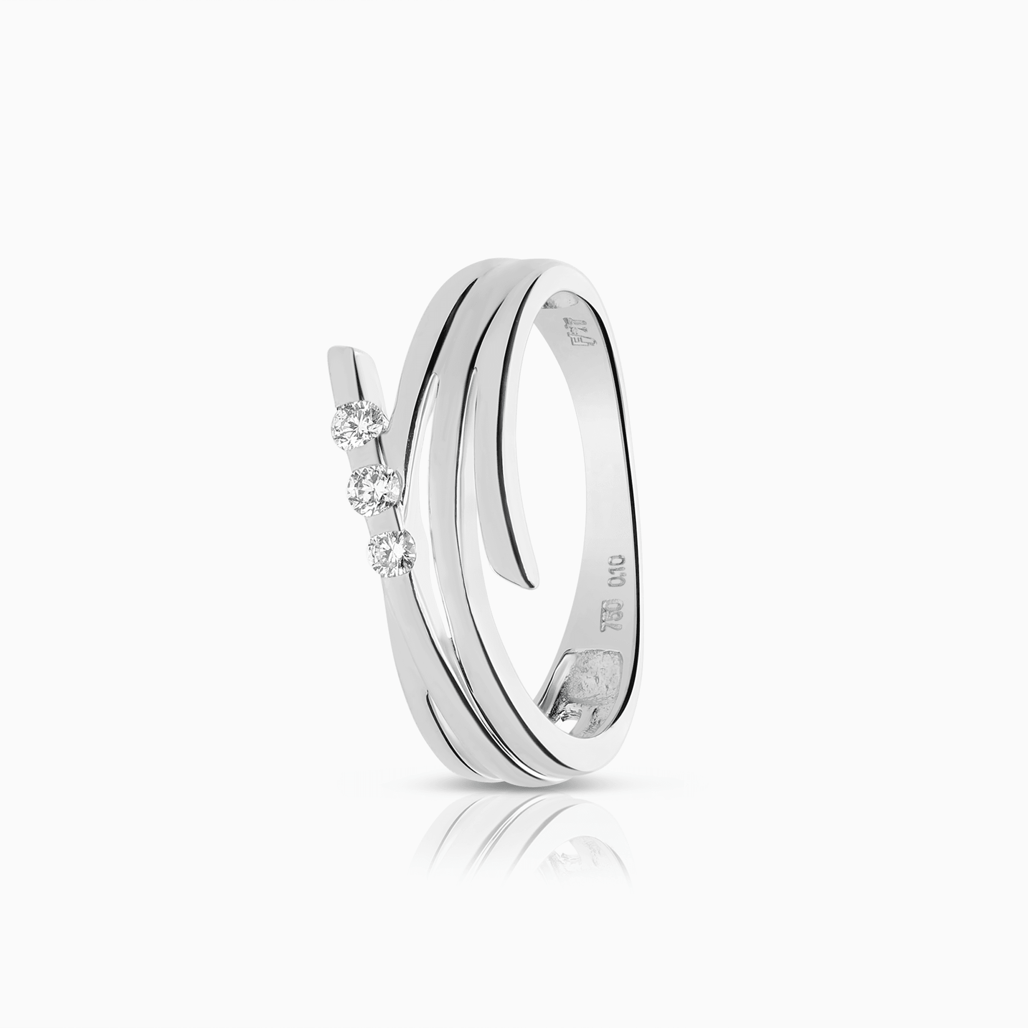 Diamantring 0,10ct 18K vitguld