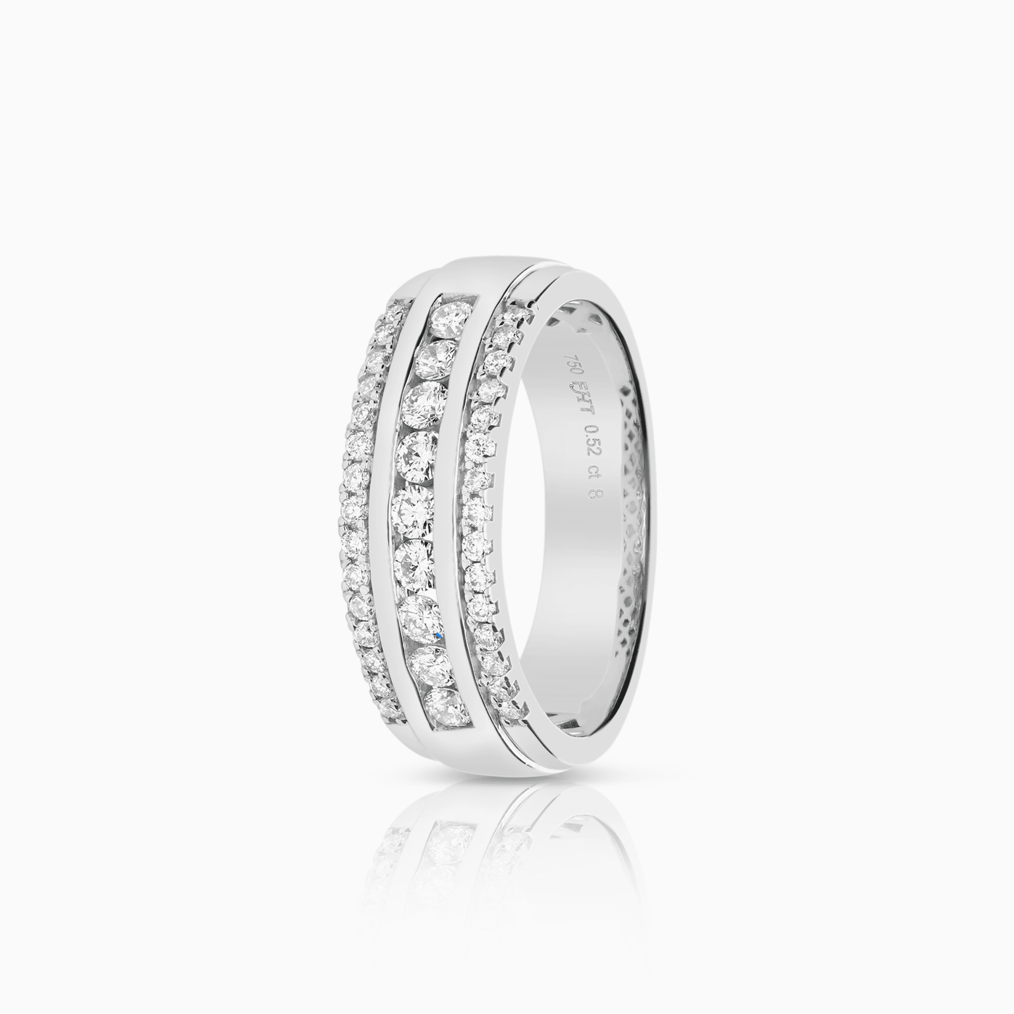 Diamond ring 0.52ct 18K white gold