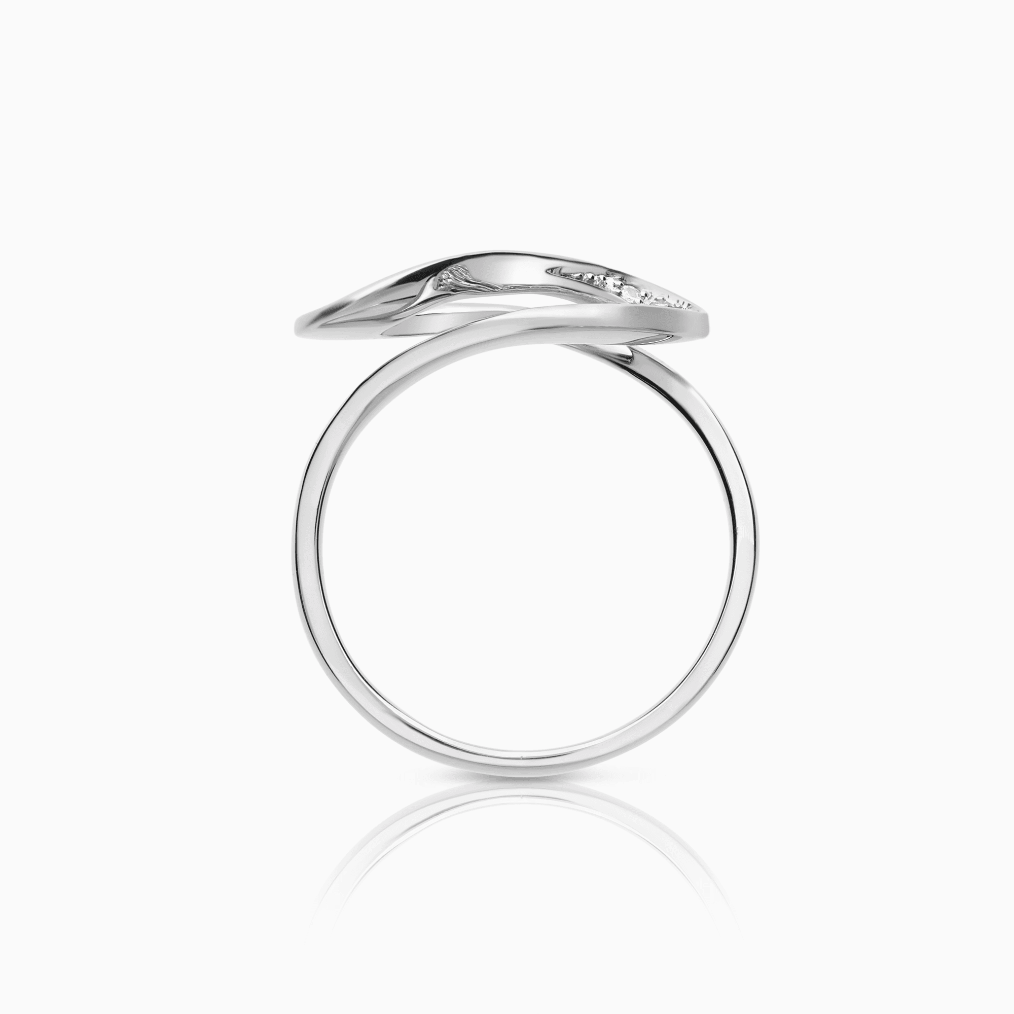 Diamond ring 0.05ct 18K white gold