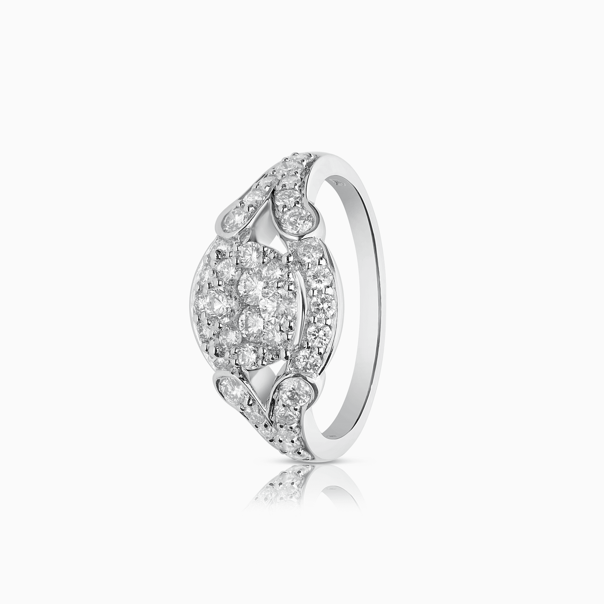 Diamantring 1,00ct 18K vitguld