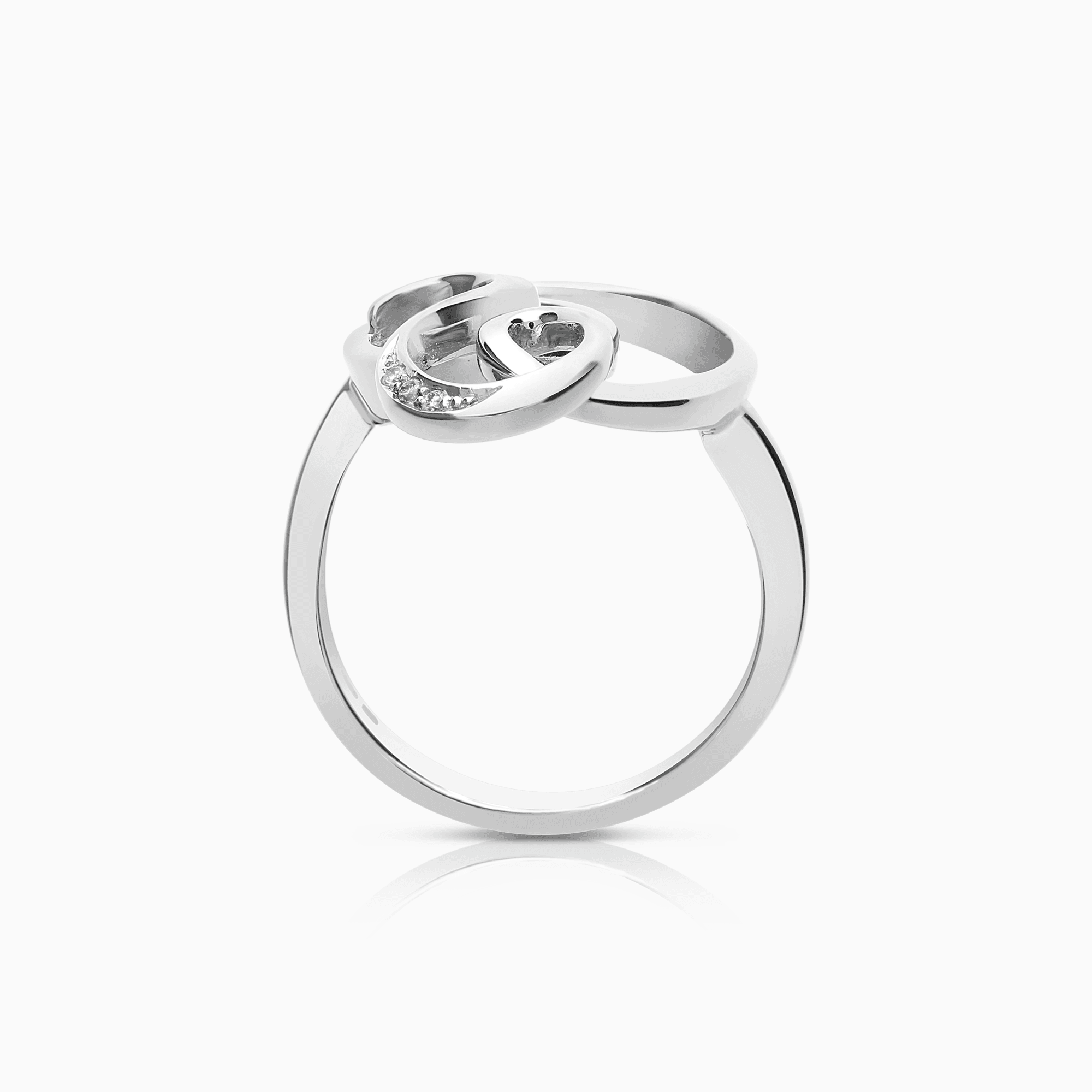 Diamantring fashion 0,04ct 18K vitguld