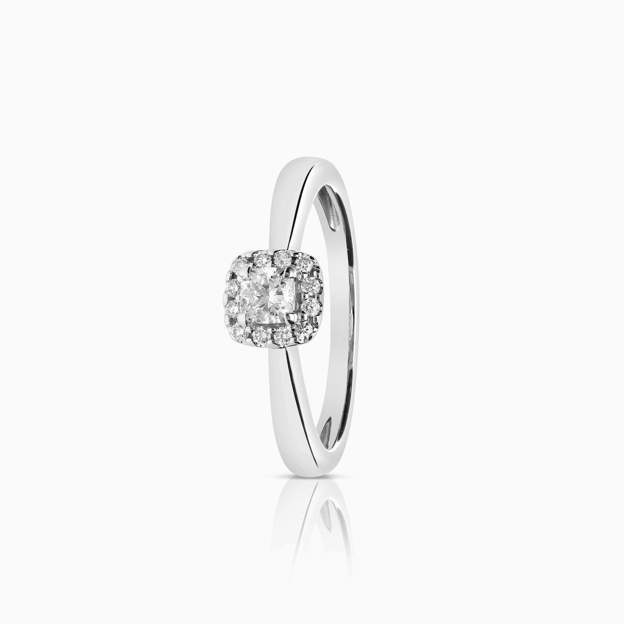 Haloring 0,32ct 14K vitguld