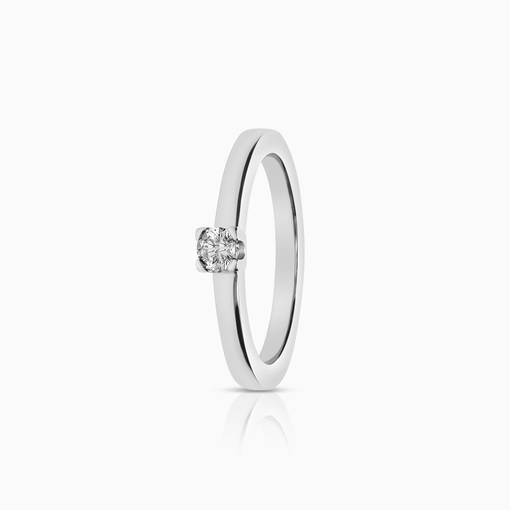 Solitärring 0,10ct 18K vitguld