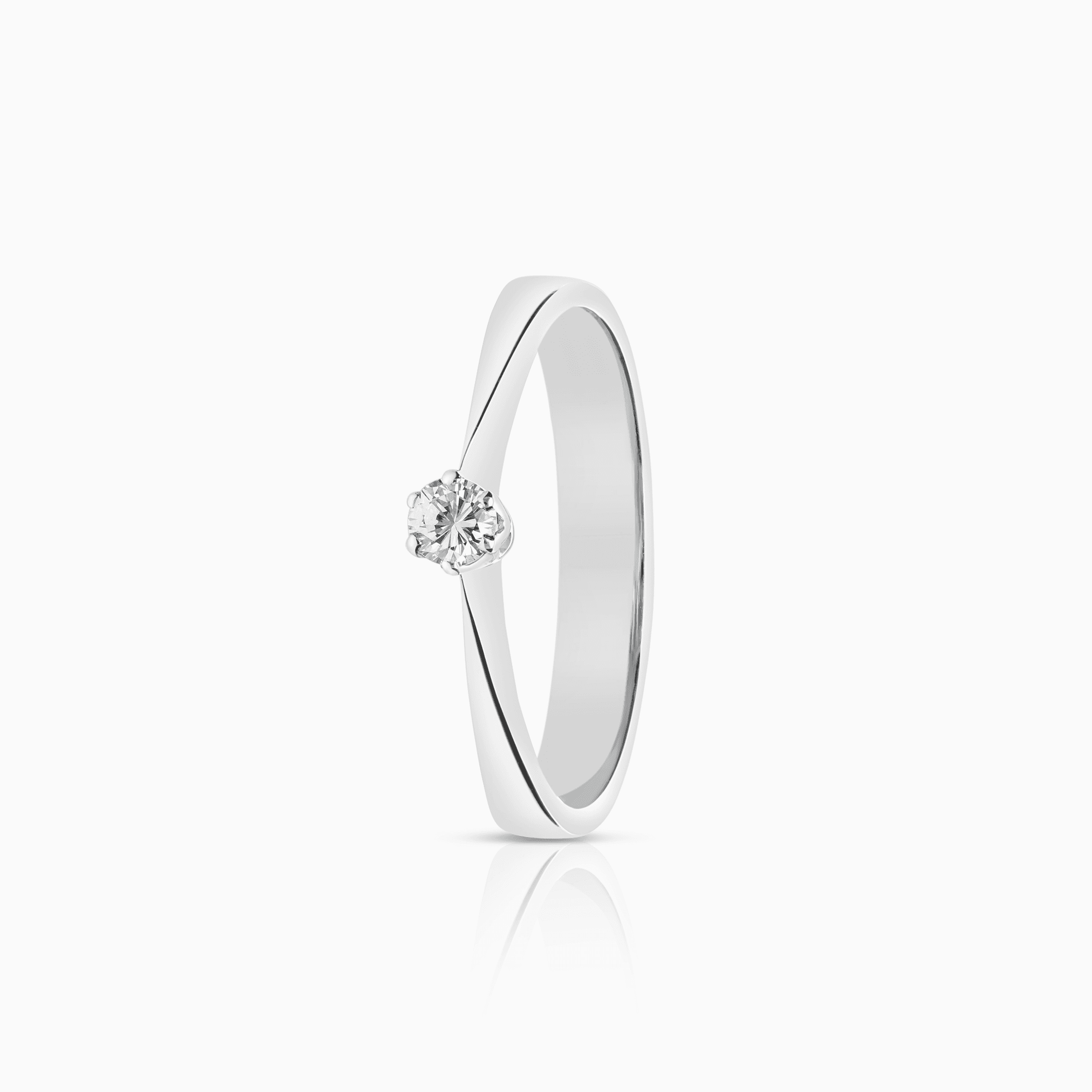 Solitärring 0,08ct 18K vitguld